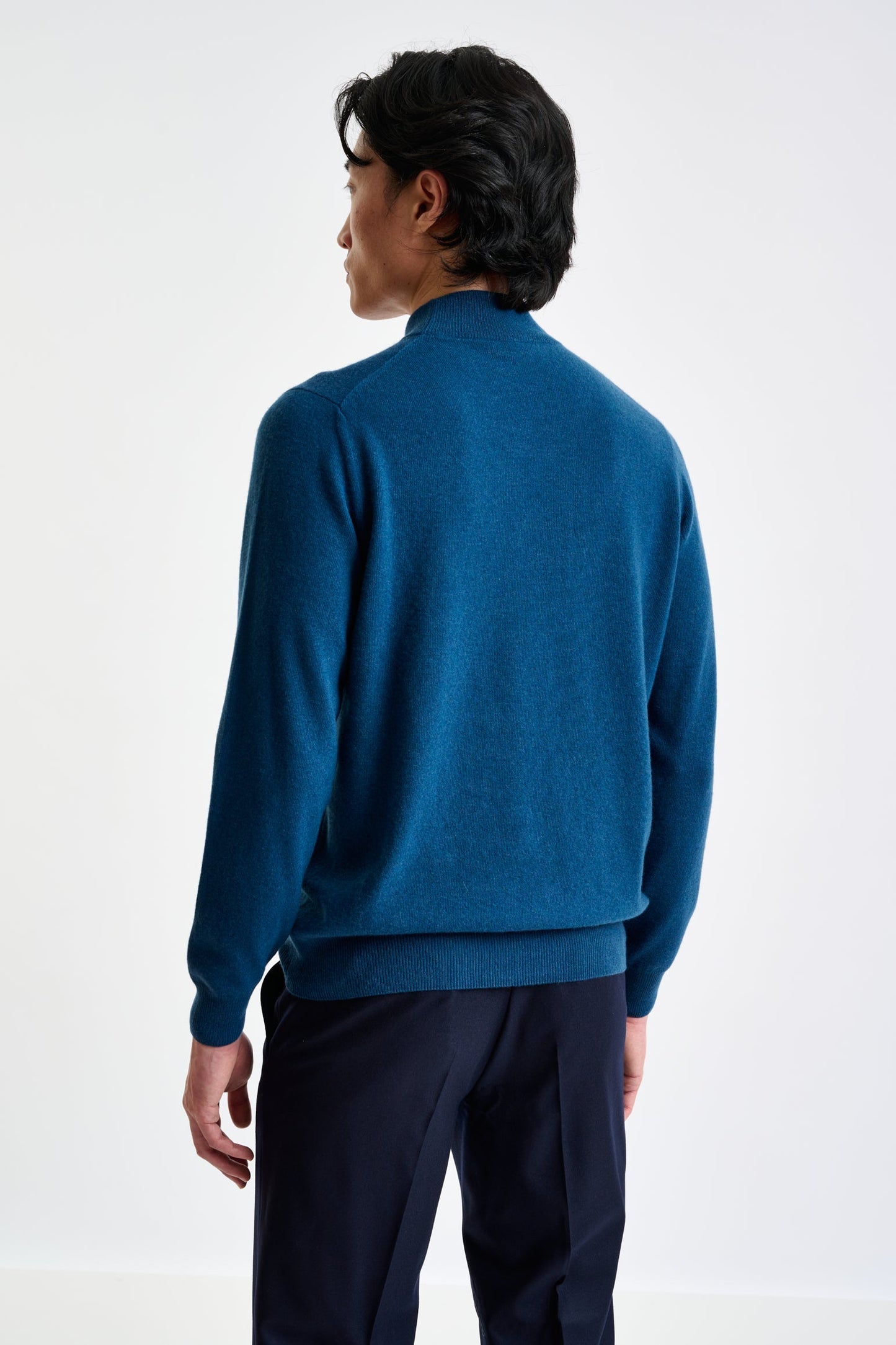 Pilot Blue  Wool & Cashmere Evanton Mockneck Knit