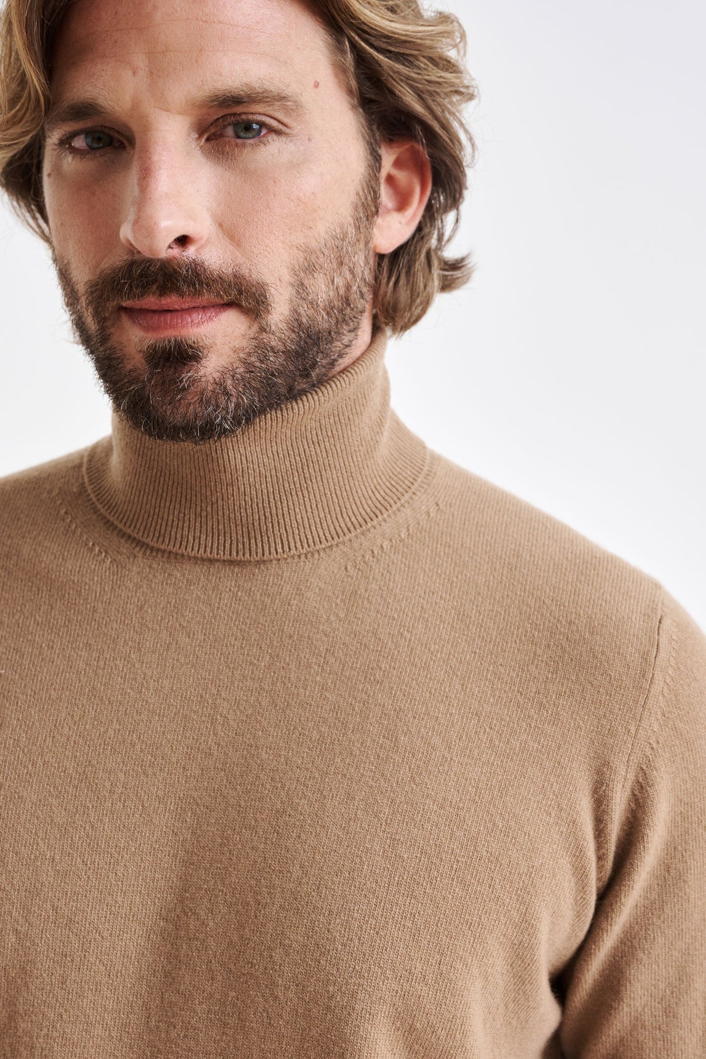 Camel Wool & Cashmere Drumberg Rollneck Knit