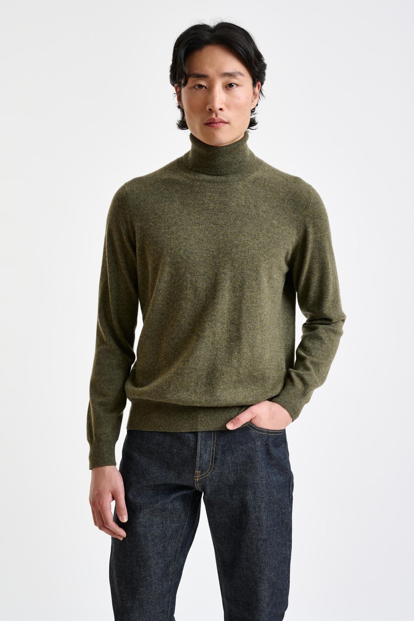 Moss Wool & Cashmere Drumberg Rollneck Knit