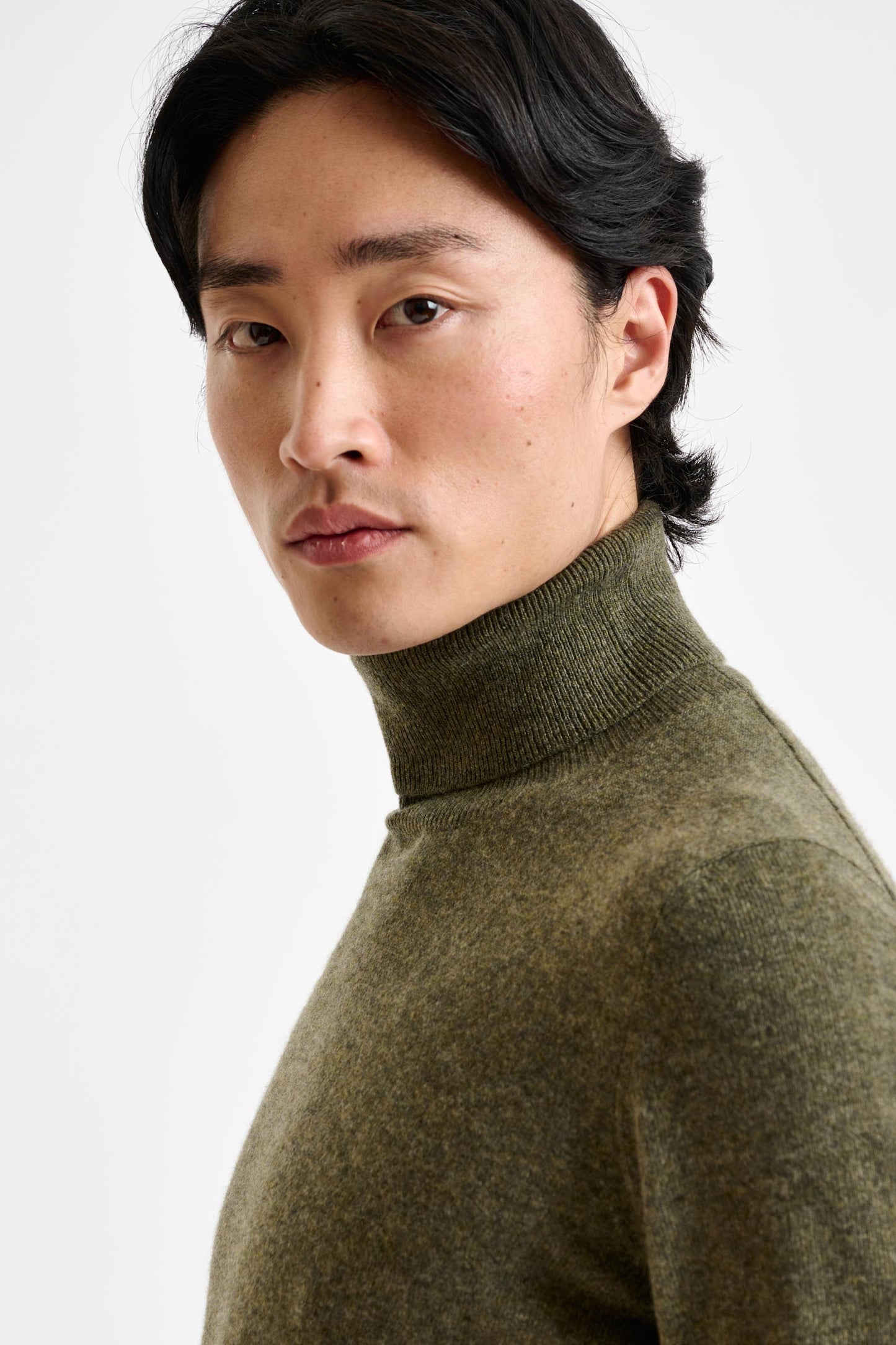 Moss Wool & Cashmere Drumberg Rollneck Knit