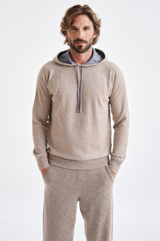 Bakewell Cashmere Hoodie Sand Melange