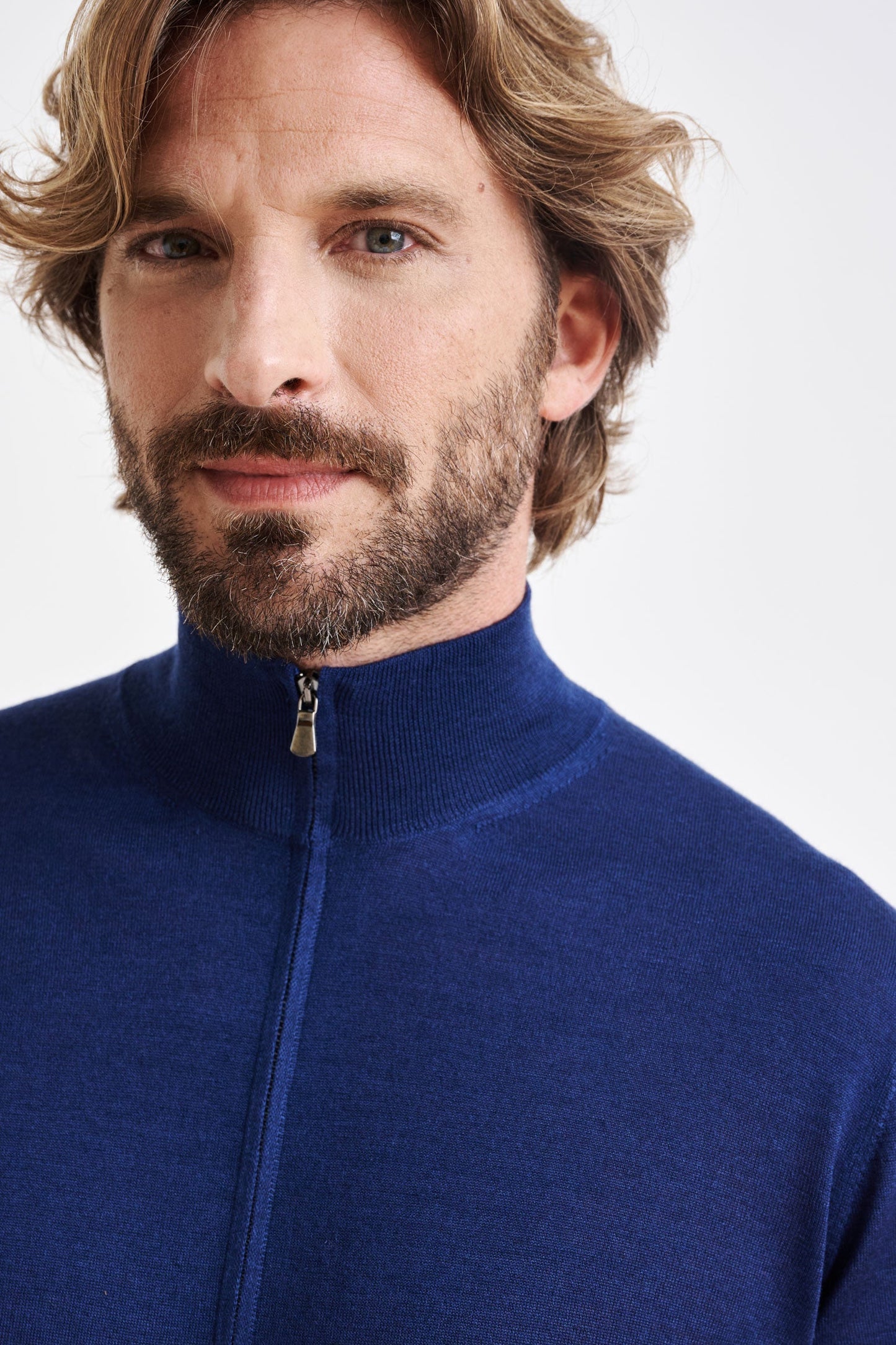 Nepture Cashmere & Silk Repton Fullzip Sweater