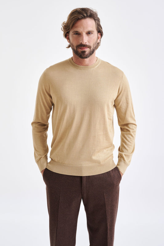 Beewax Cashmere Merino Silk Blend Crewe Sweater