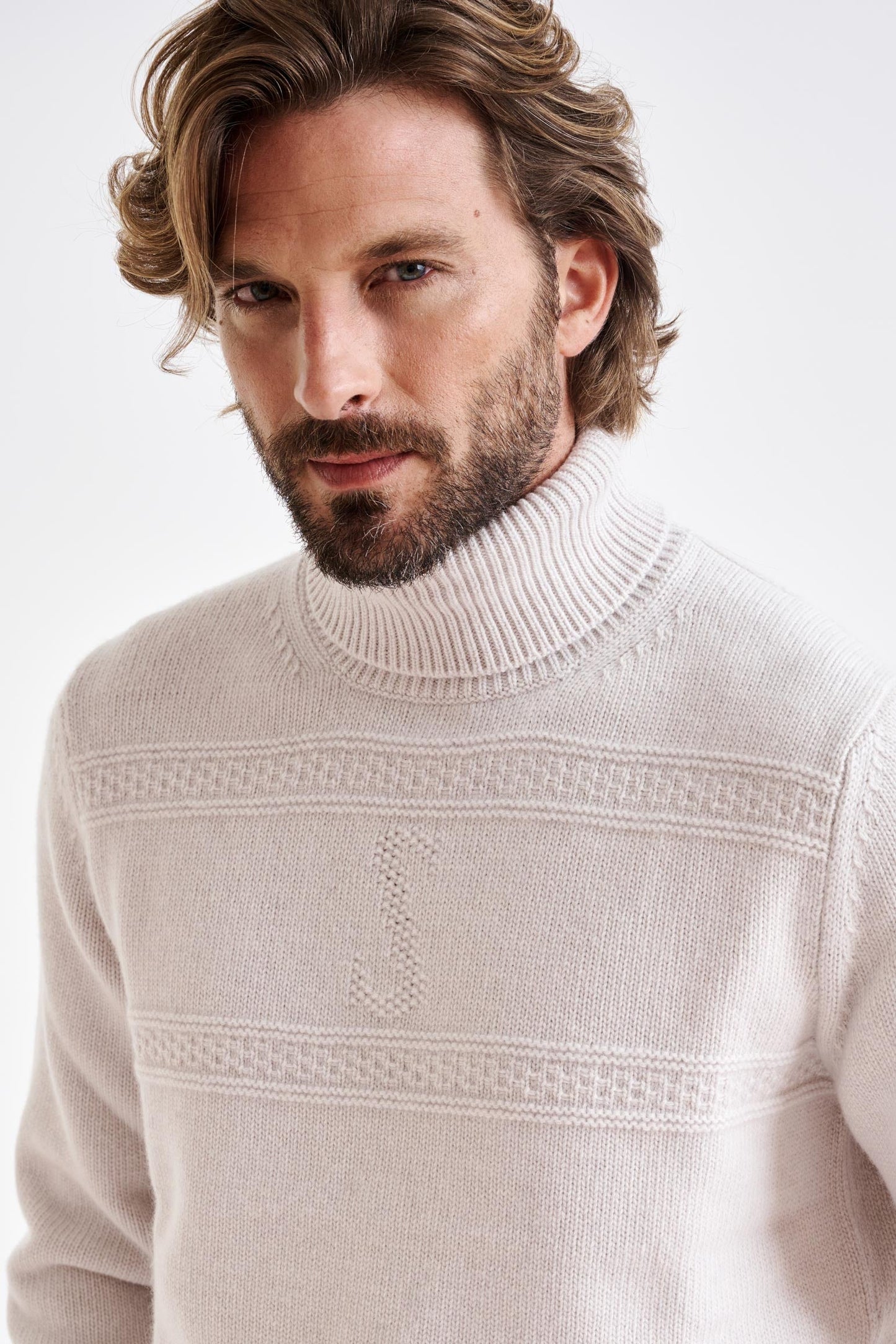 Wool & Cashmere Offwhite Glamis Knitwear