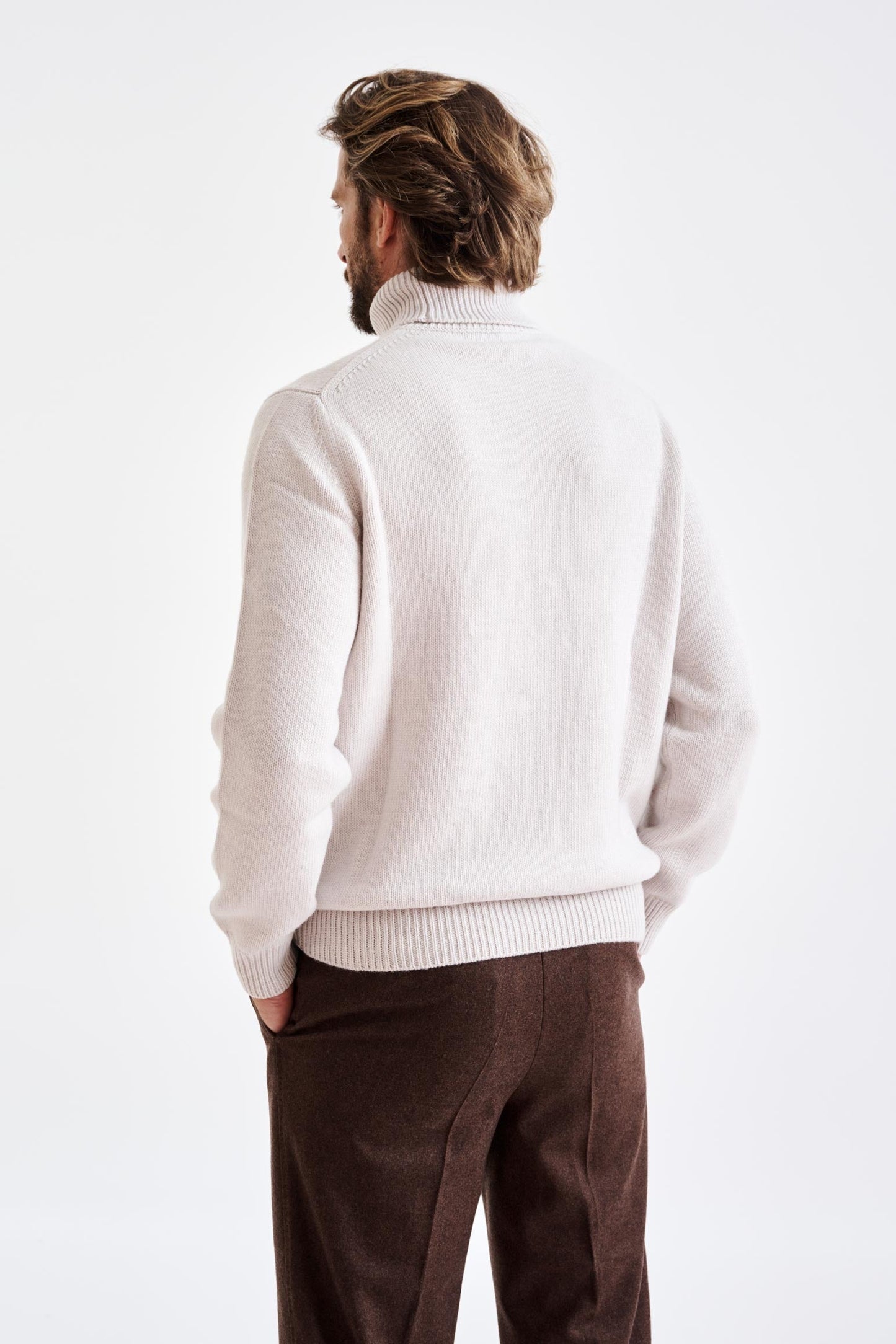 Wool & Cashmere Offwhite Glamis Knitwear