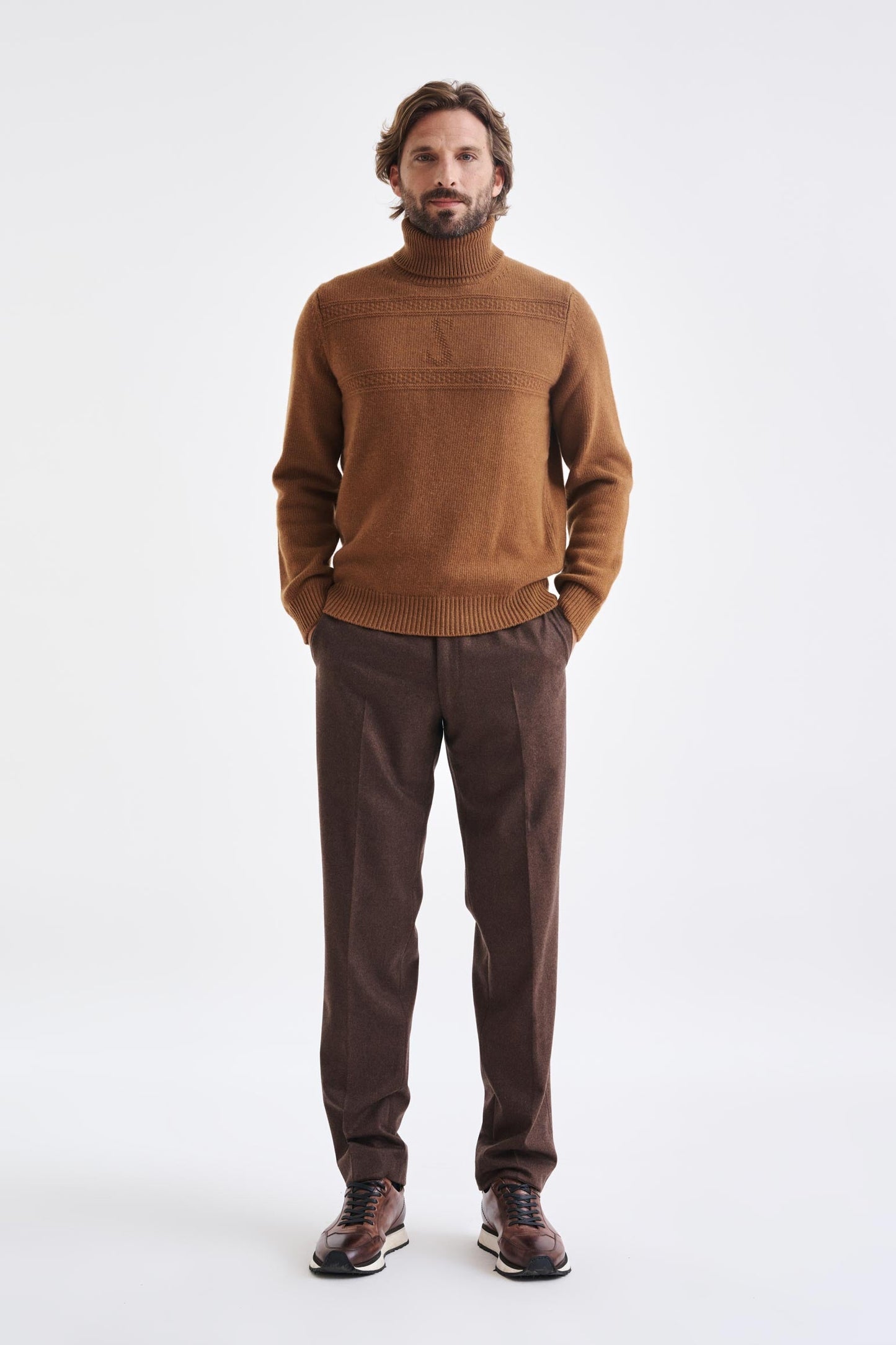 Wool & Cashmere Camel Glamis Knitwear