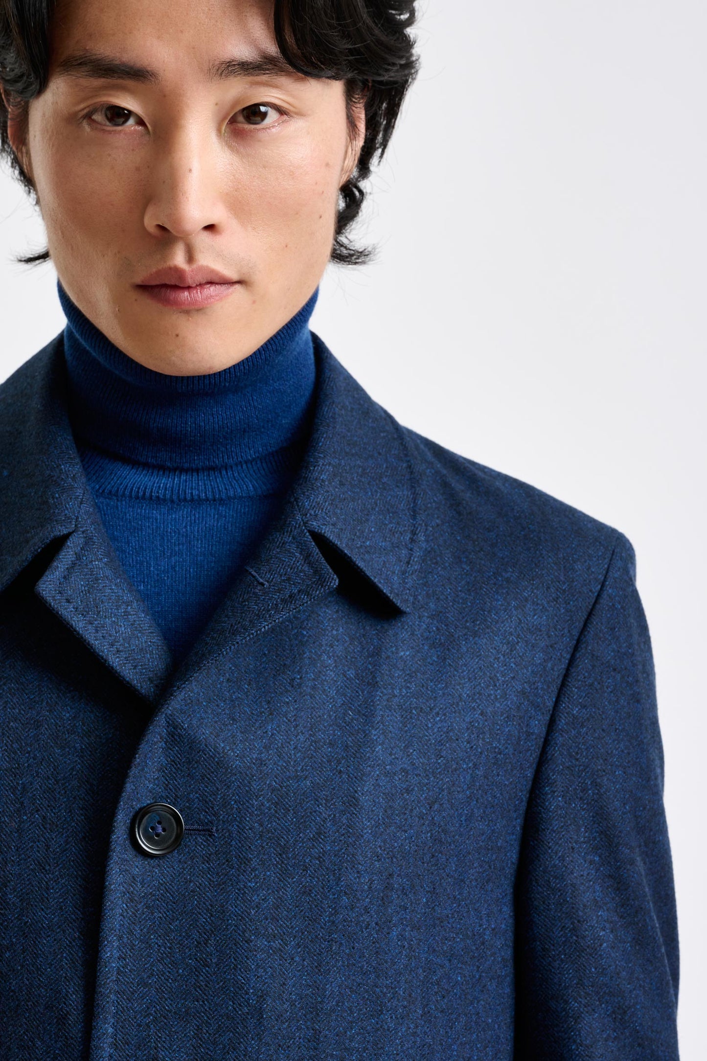 Dark Blue Wool Leeds Coat Zeus