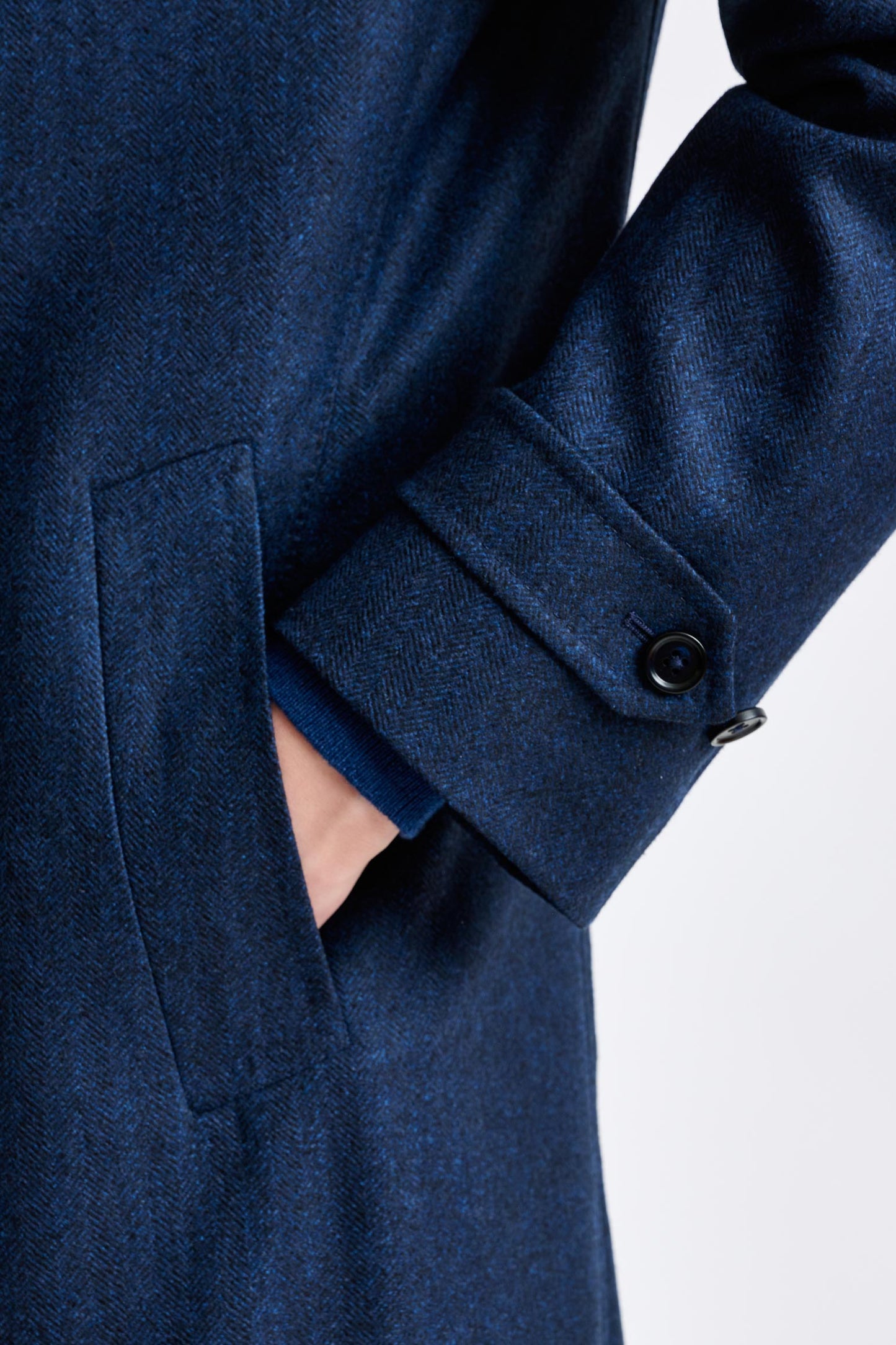 Dark Blue Wool Leeds Coat Zeus