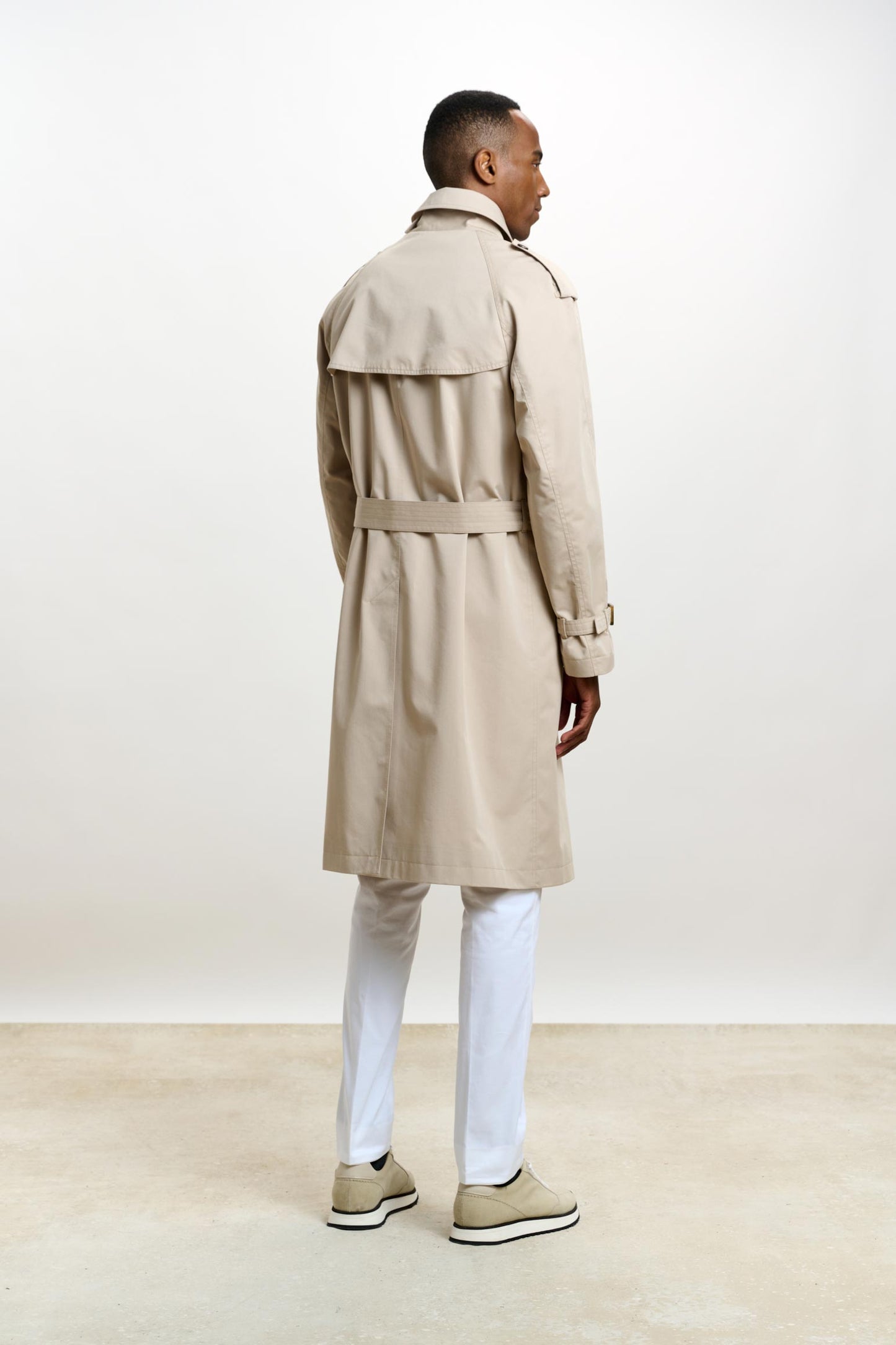 MARLOW COTTON TECH TRENCH COAT BEIGE