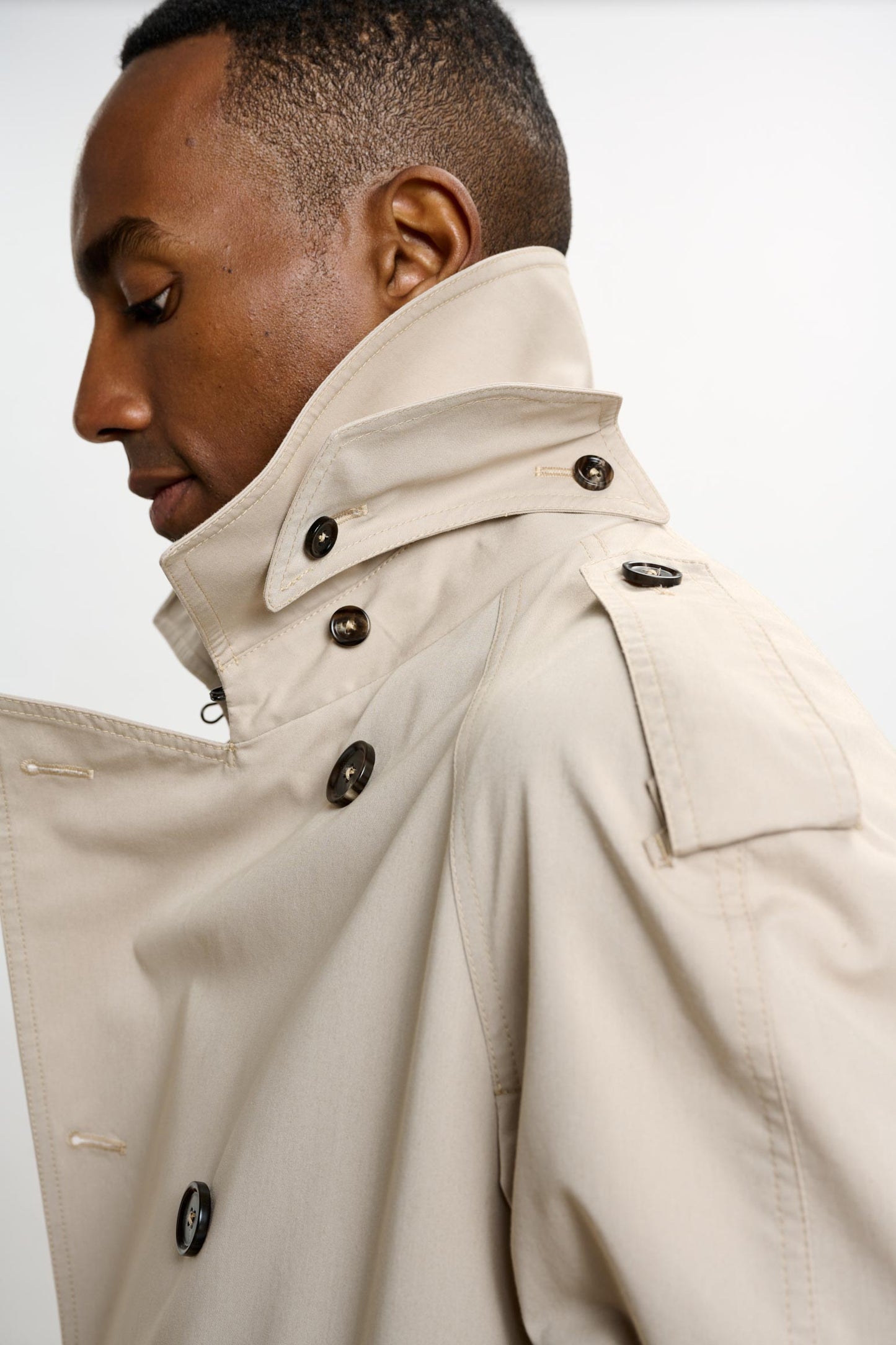 MARLOW COTTON TECH TRENCH COAT BEIGE