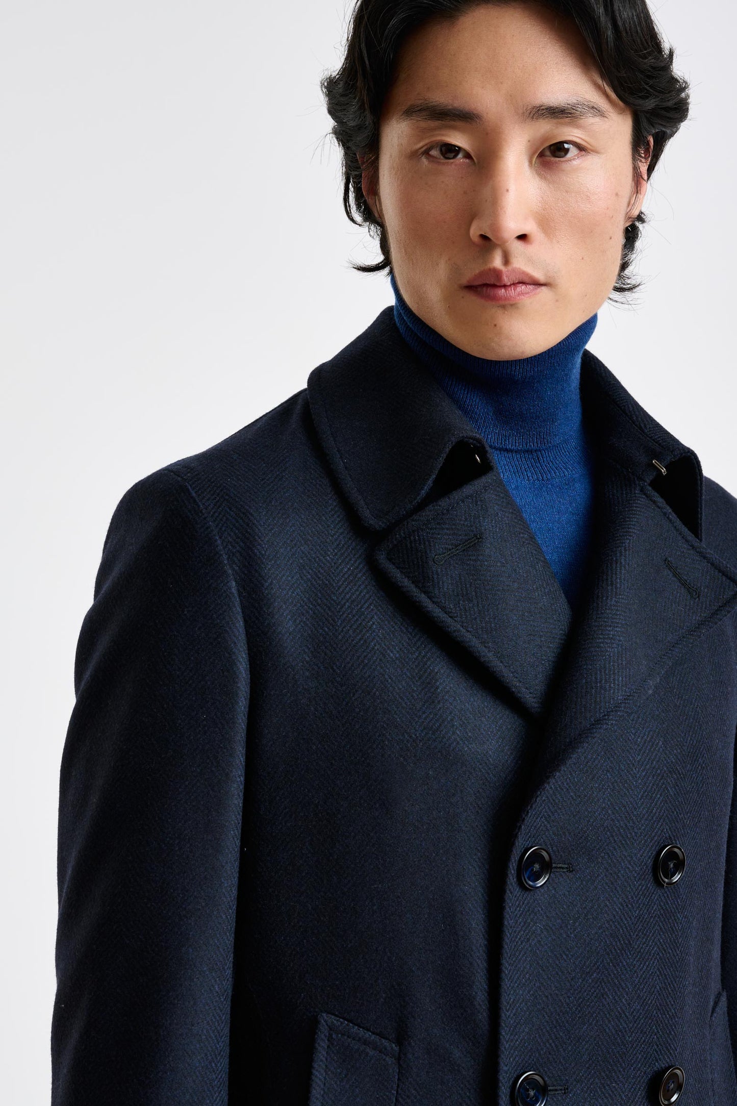 Navy Wool Nelson Peacoat Zeus