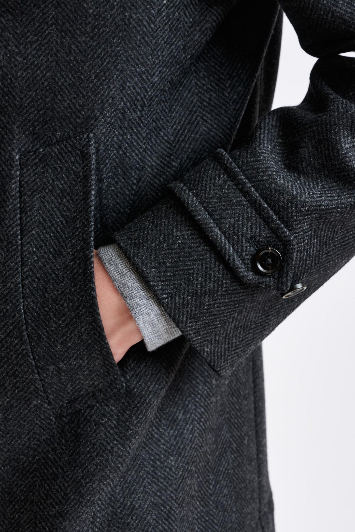 Dark Grey Wool Nelson Peacoat Zeus