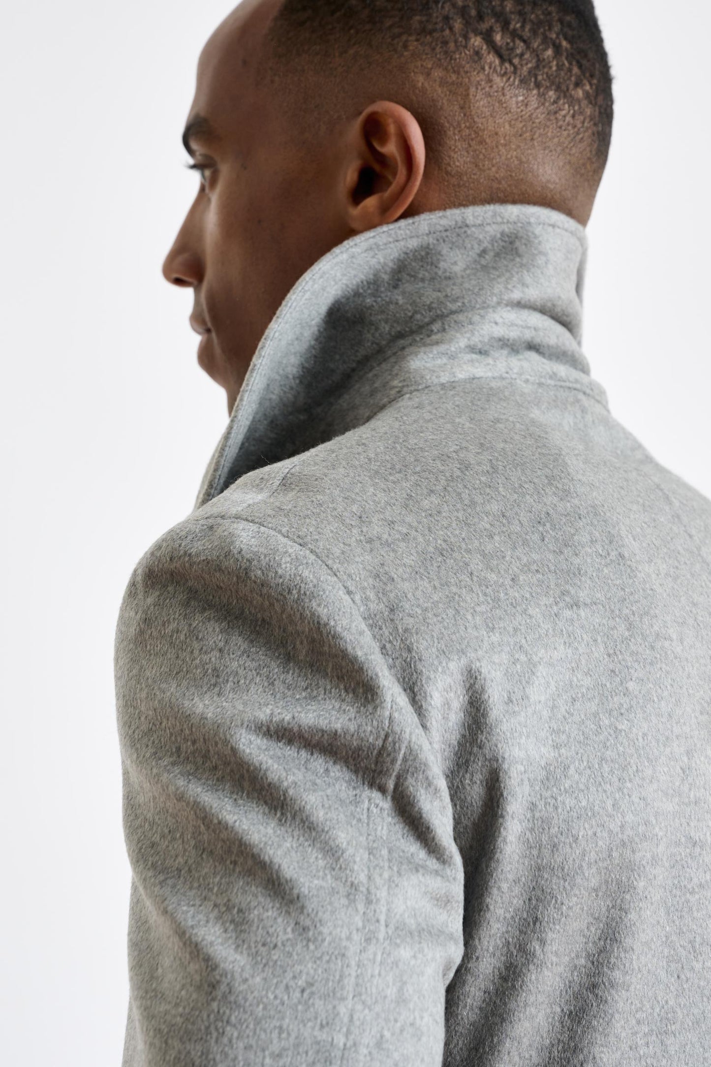 Grey 100% Cashmere Nelson Peacoat Zeus