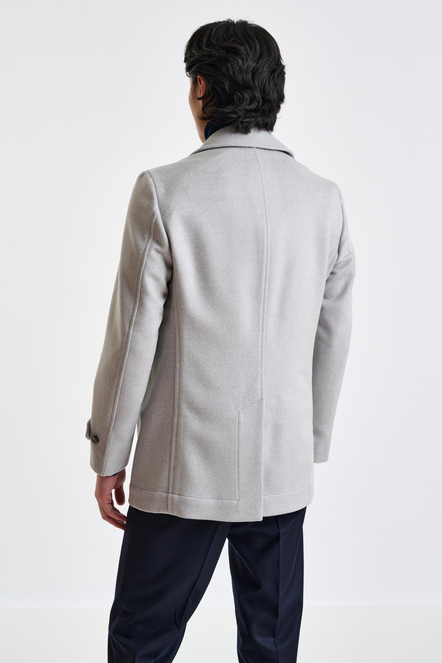 Light Grey Wool Nelson Peacoat Zeus