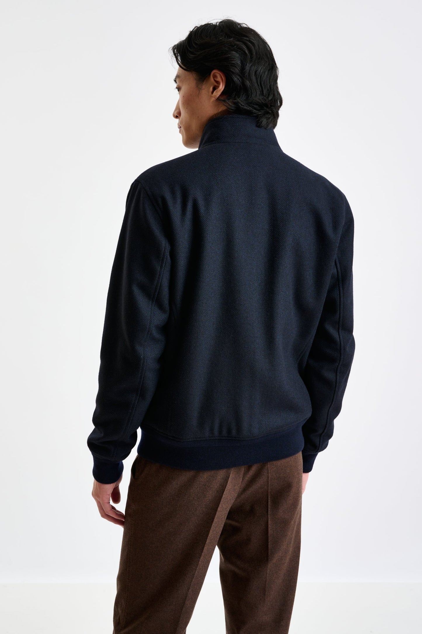 Navy Wool Warwick Bomber Jacket Zeus