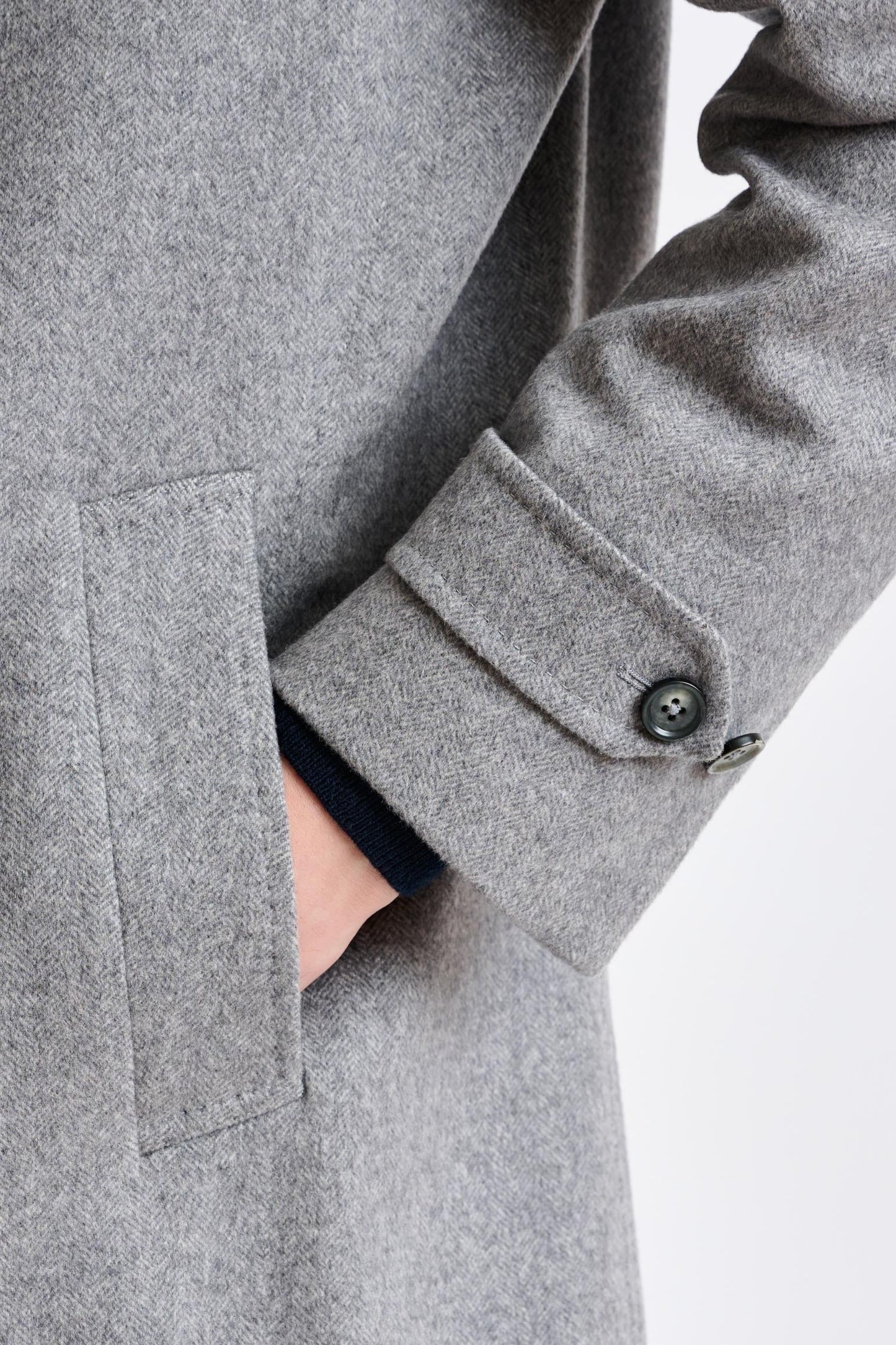 Light Grey 100% Cashmere Leeds Coat Zeus