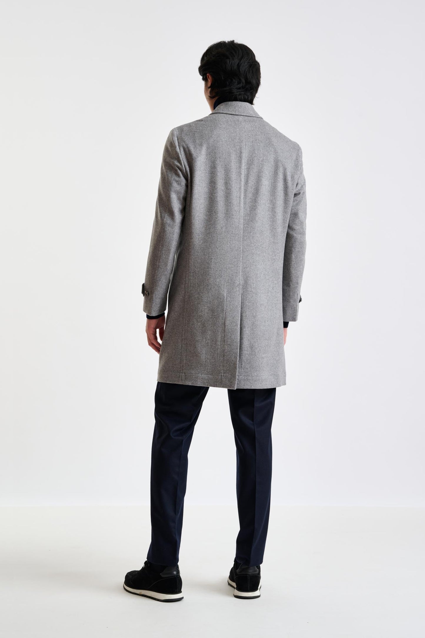 Light Grey 100% Cashmere Leeds Coat Zeus