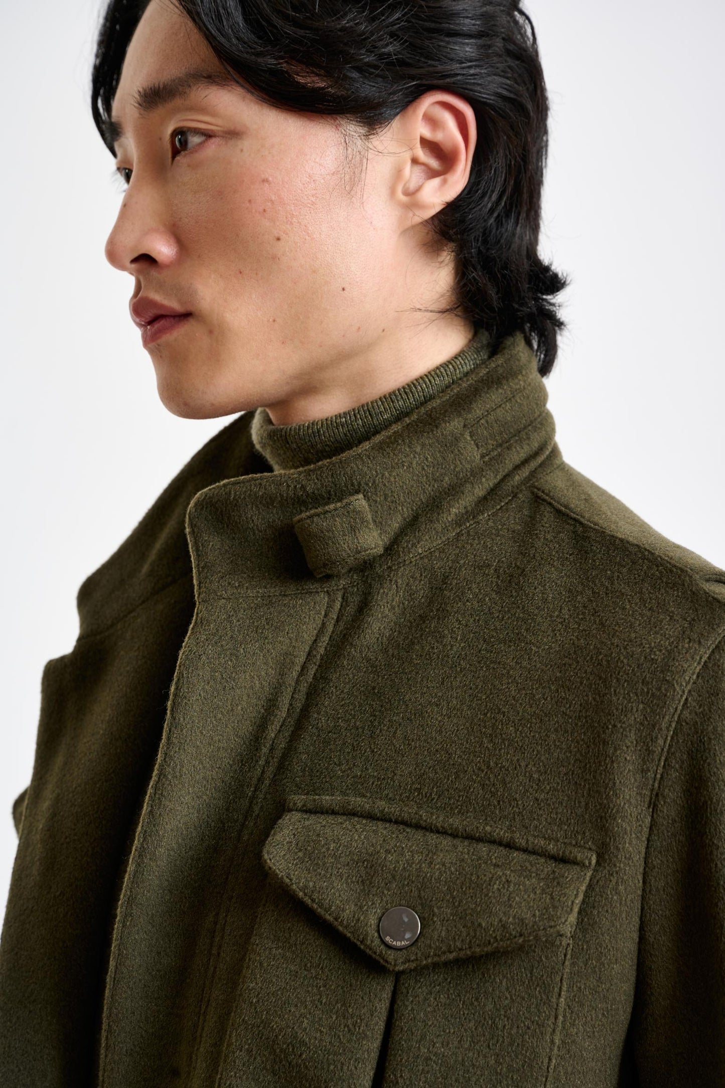 Green Wool Dartmoor Field Jacket Zeus