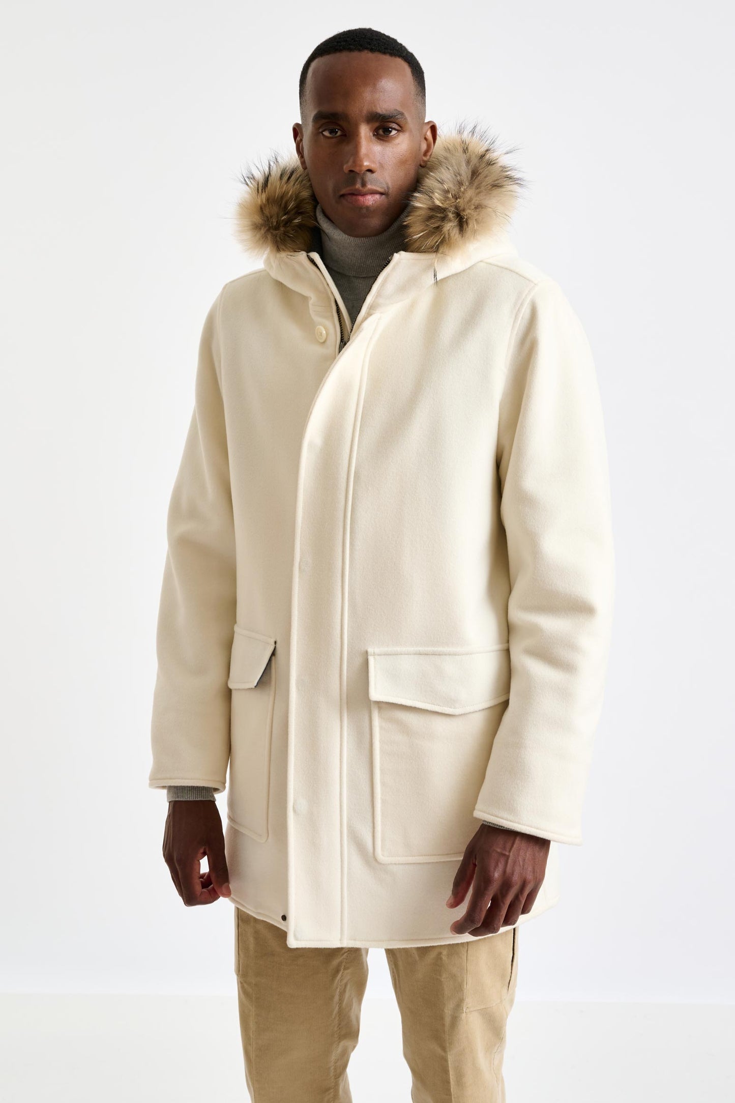 Beige Wool Bedford Parka Zeus