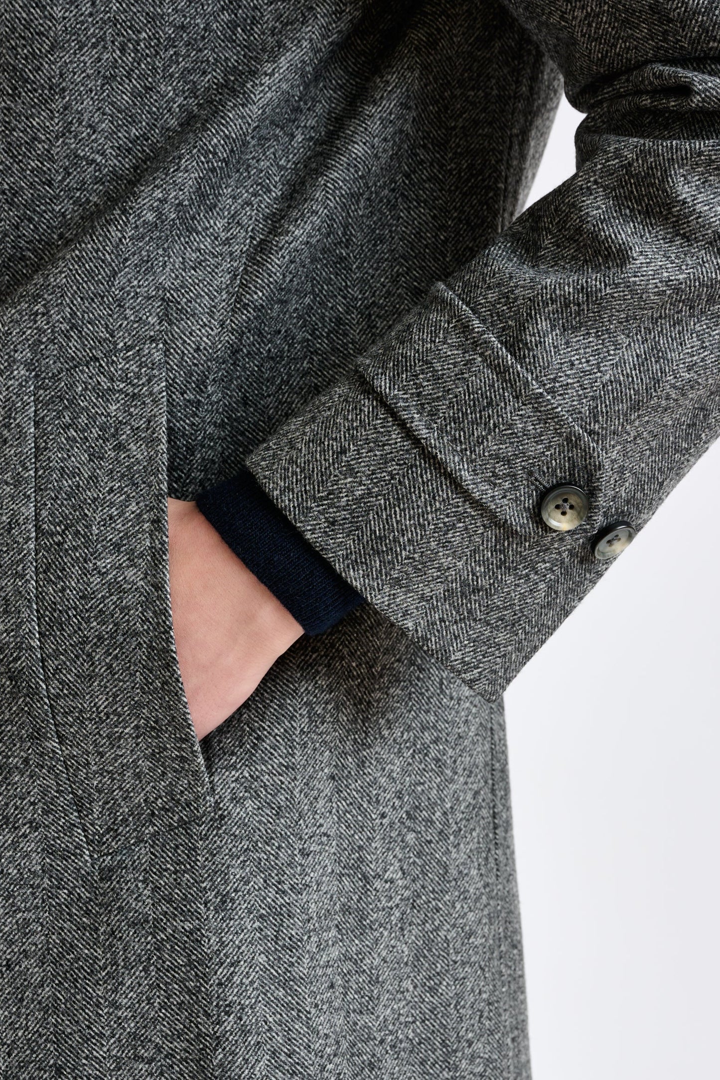 Grey Wool & Cashmere Leeds Coat Zeus