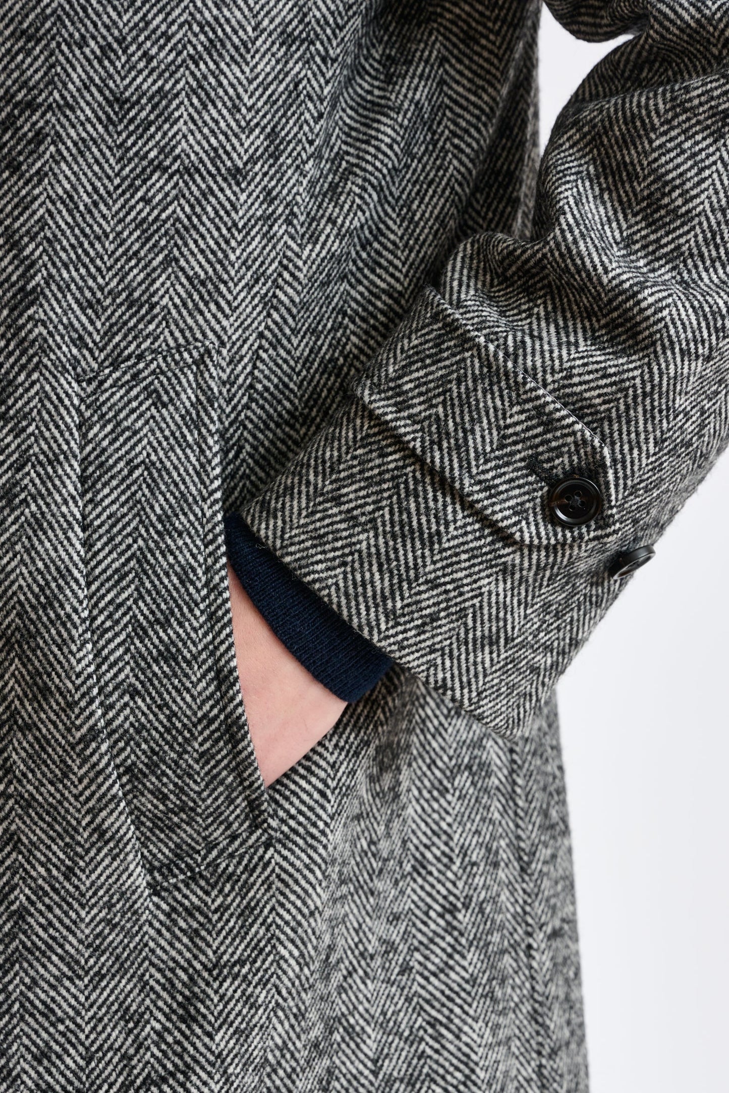 Grey Melange Wool Leeds Coat