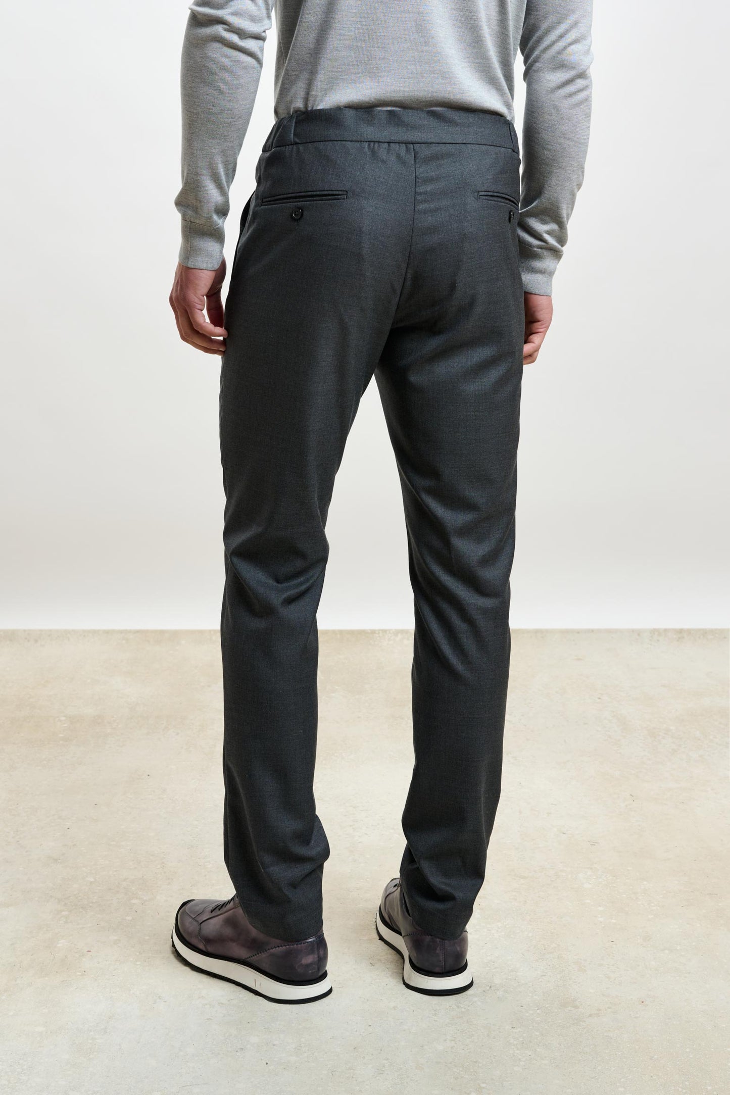 Perth Drawstring Trouser Eton Grey