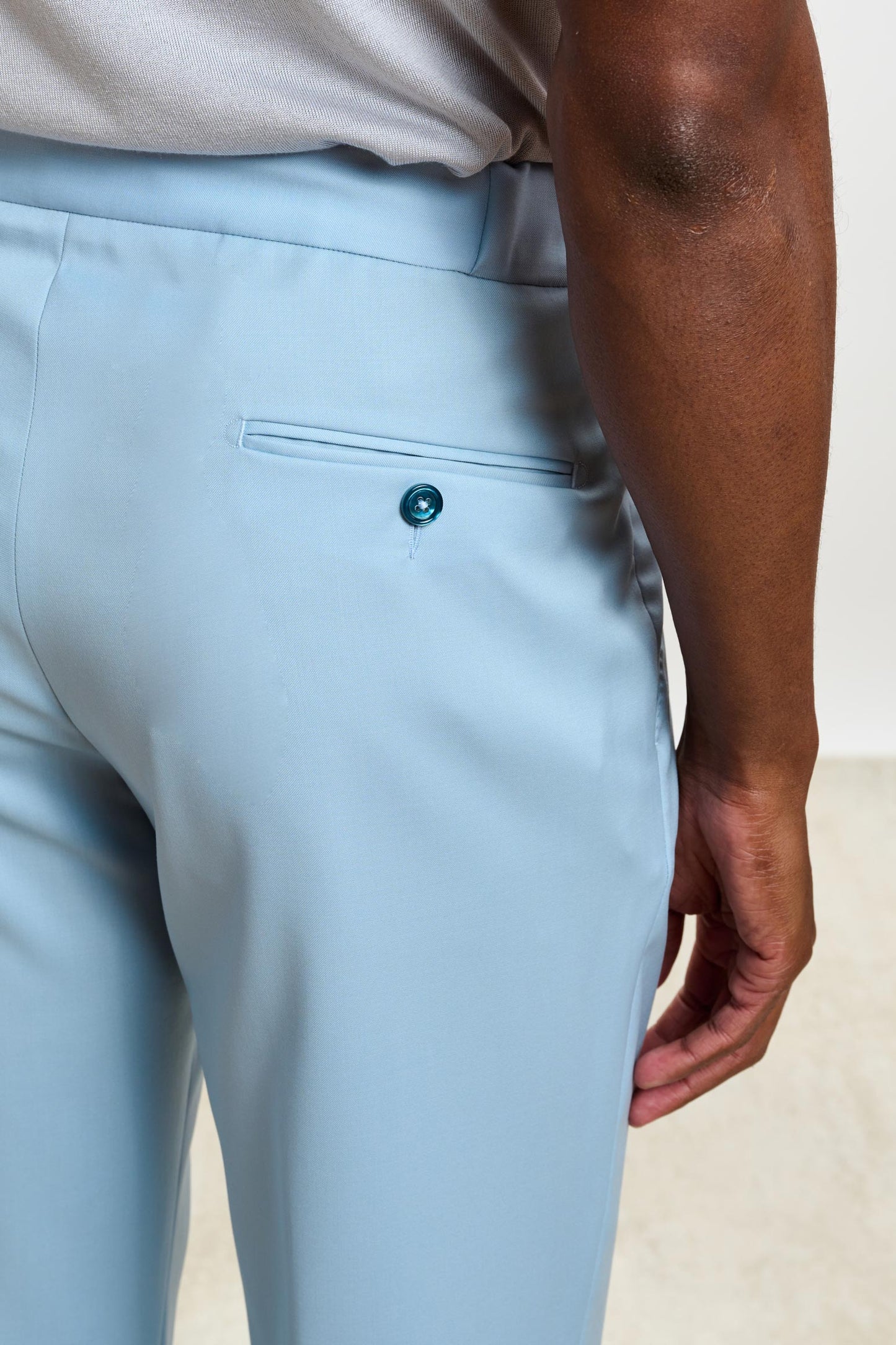 Perth Drawstring Trouser New Deluxe Plain Blue