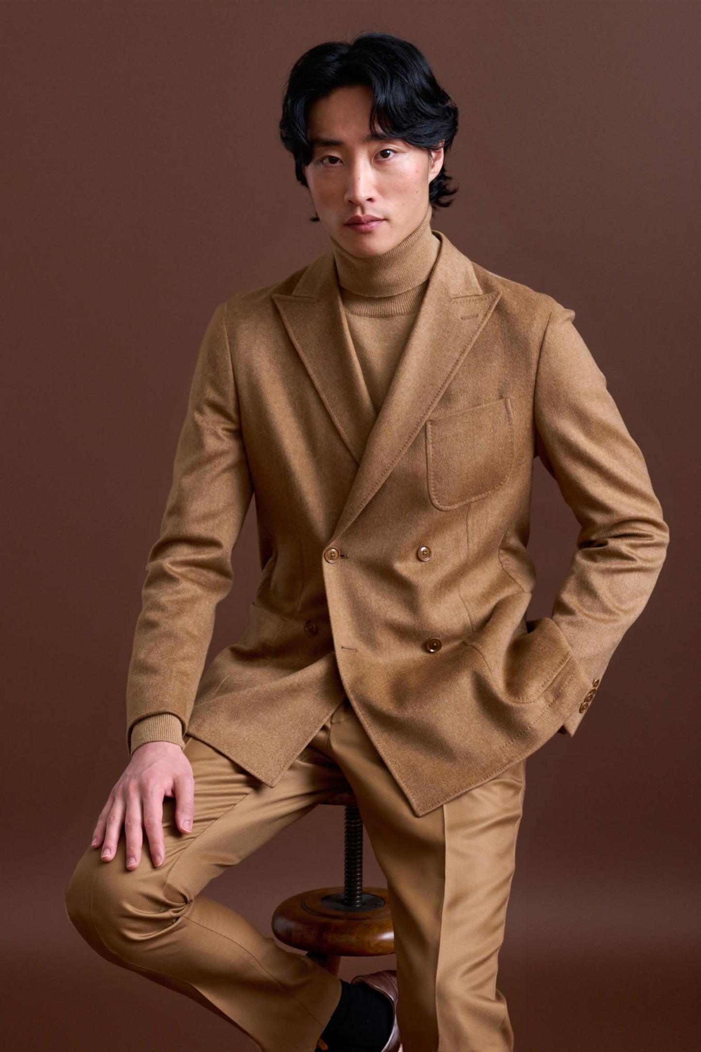 Brown 100% Cashmere Kenton Jacket St Moritz