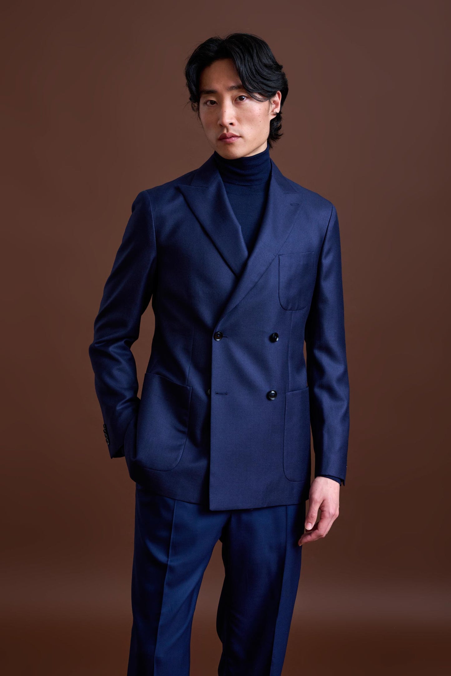 Blue 100% Cashmere Kenton Jacket St Moritz