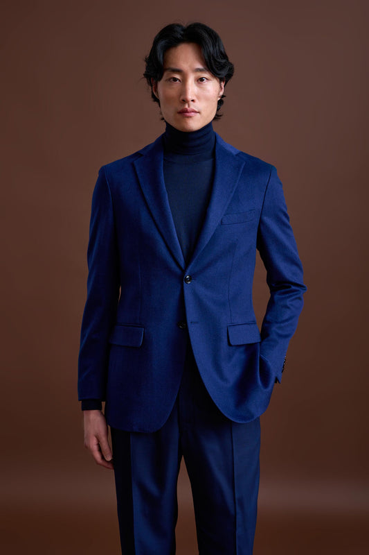 Navy Cashmere & Silk Kenton Jacket Beverly Hills