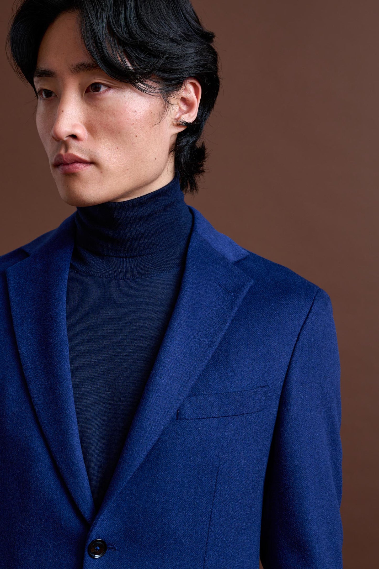 Navy Cashmere & Silk Kenton Jacket Beverly Hills