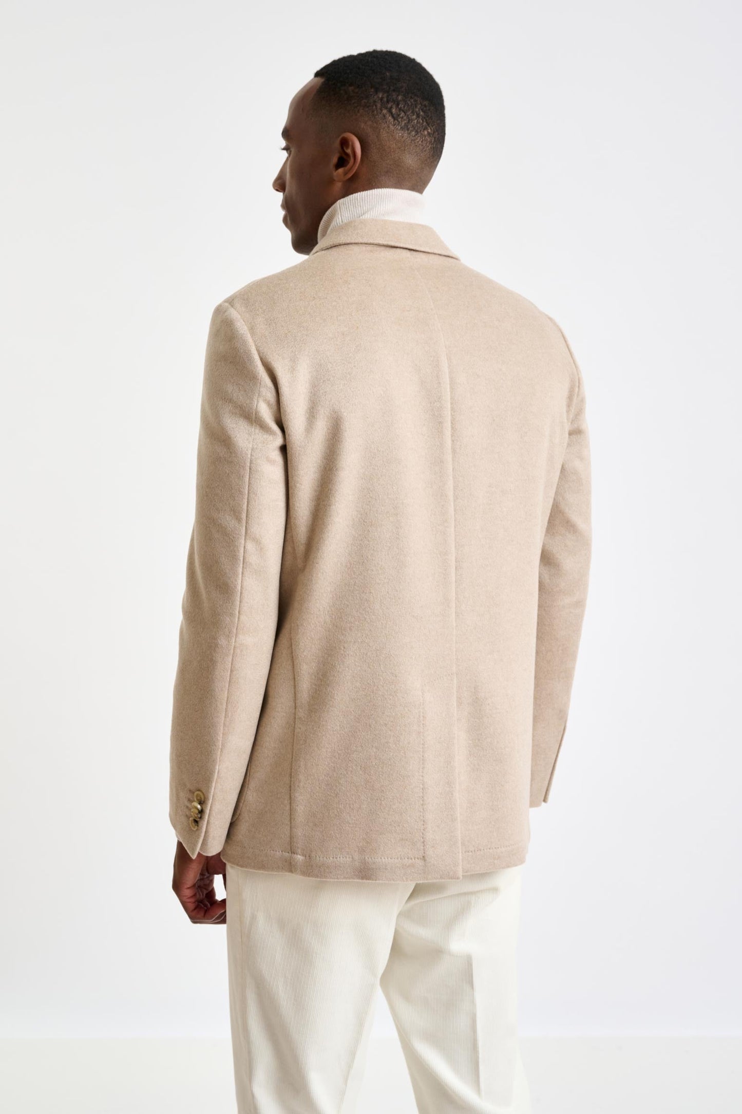 Brown 100% Cashmere Chelsea Shirt Jacket Zeus