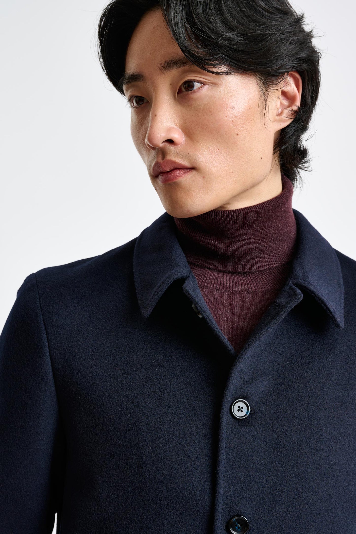 Navy Wool Chelsea Shirt Jacket Zeus