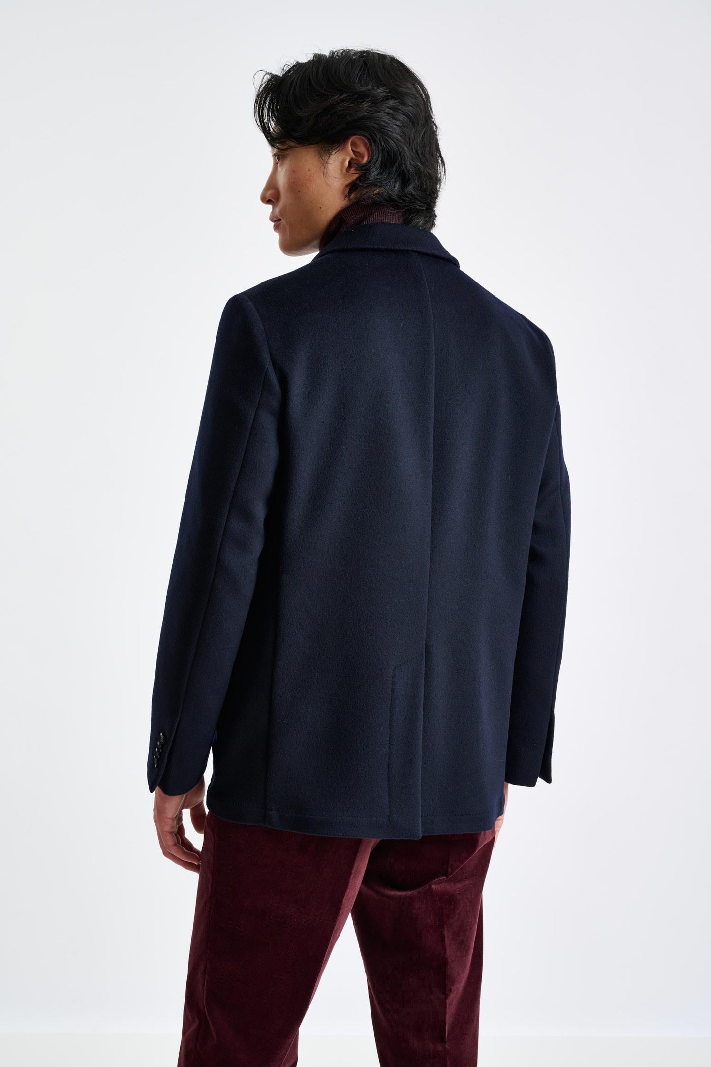 Navy Wool Chelsea Shirt Jacket Zeus