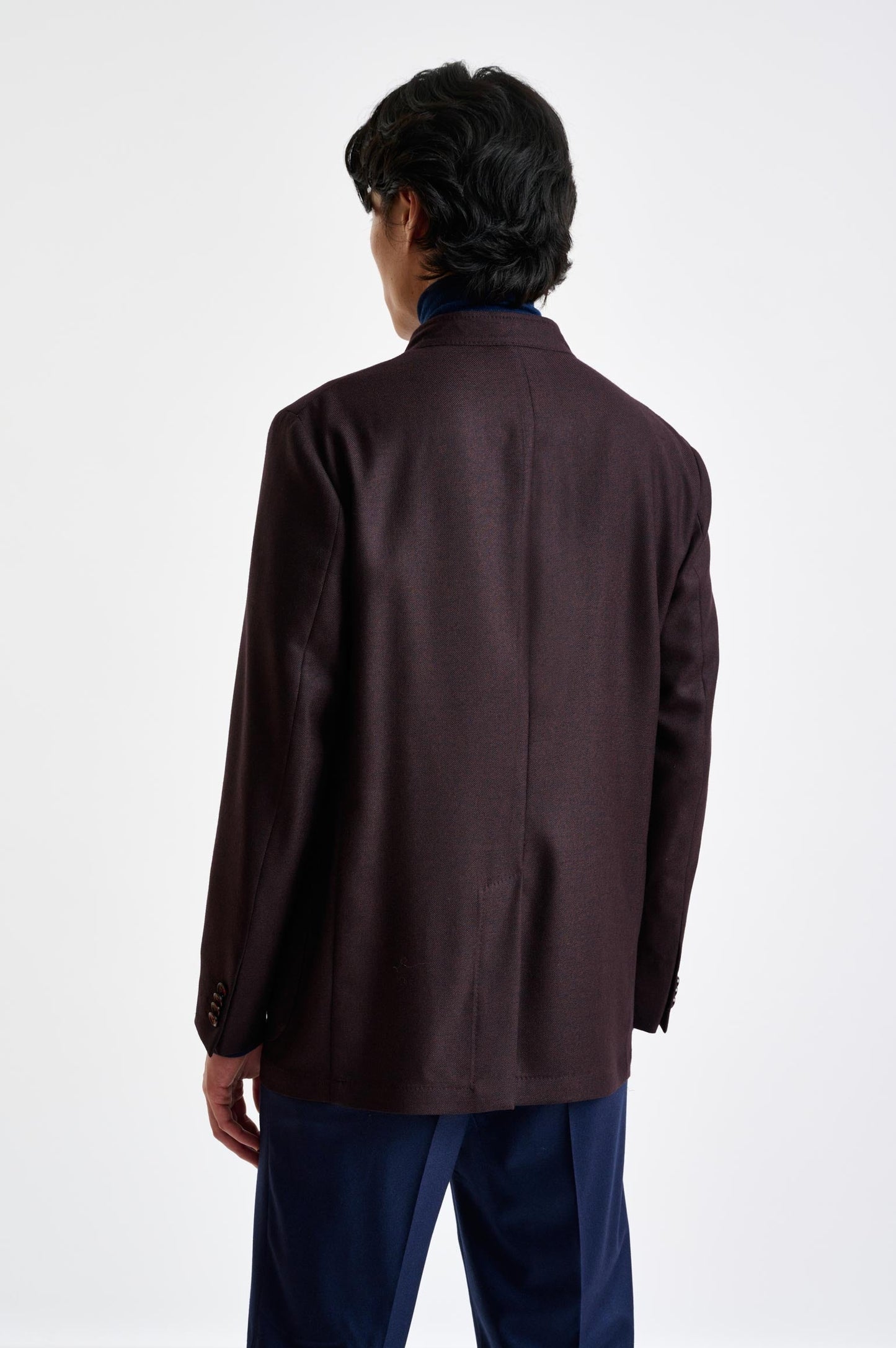 Dark Brown Wool Chelsea Shirt Jacket Harmony