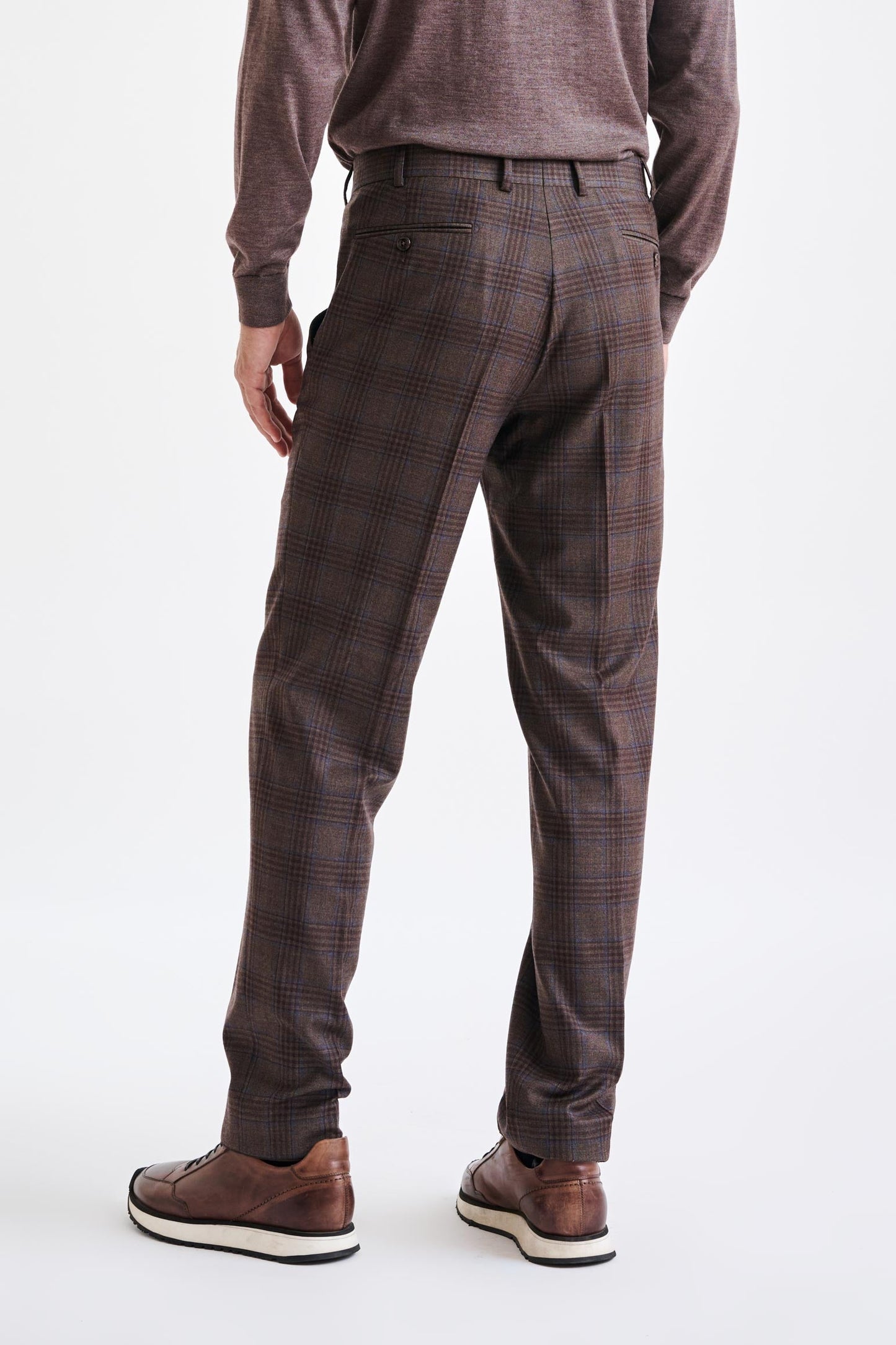 Brown Super 130's Wool Farley Trouser Hybrid