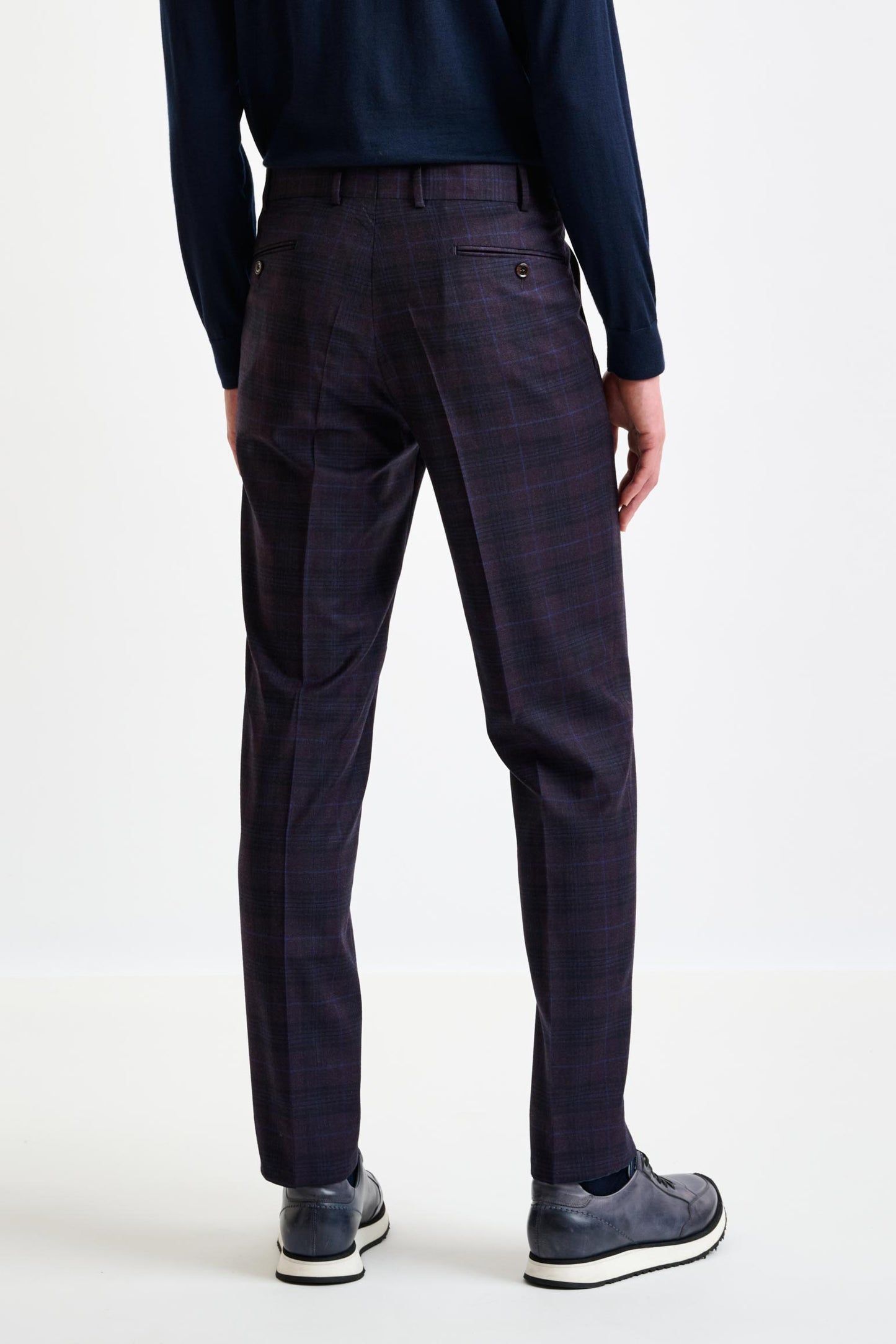 Purple Super 130's Wool Farley Trouser Hybrid