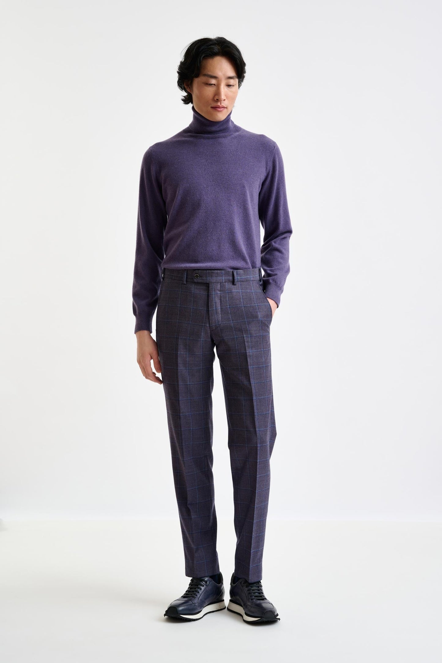 Light Purple Super 130's Wool Farley Trouser Hybrid