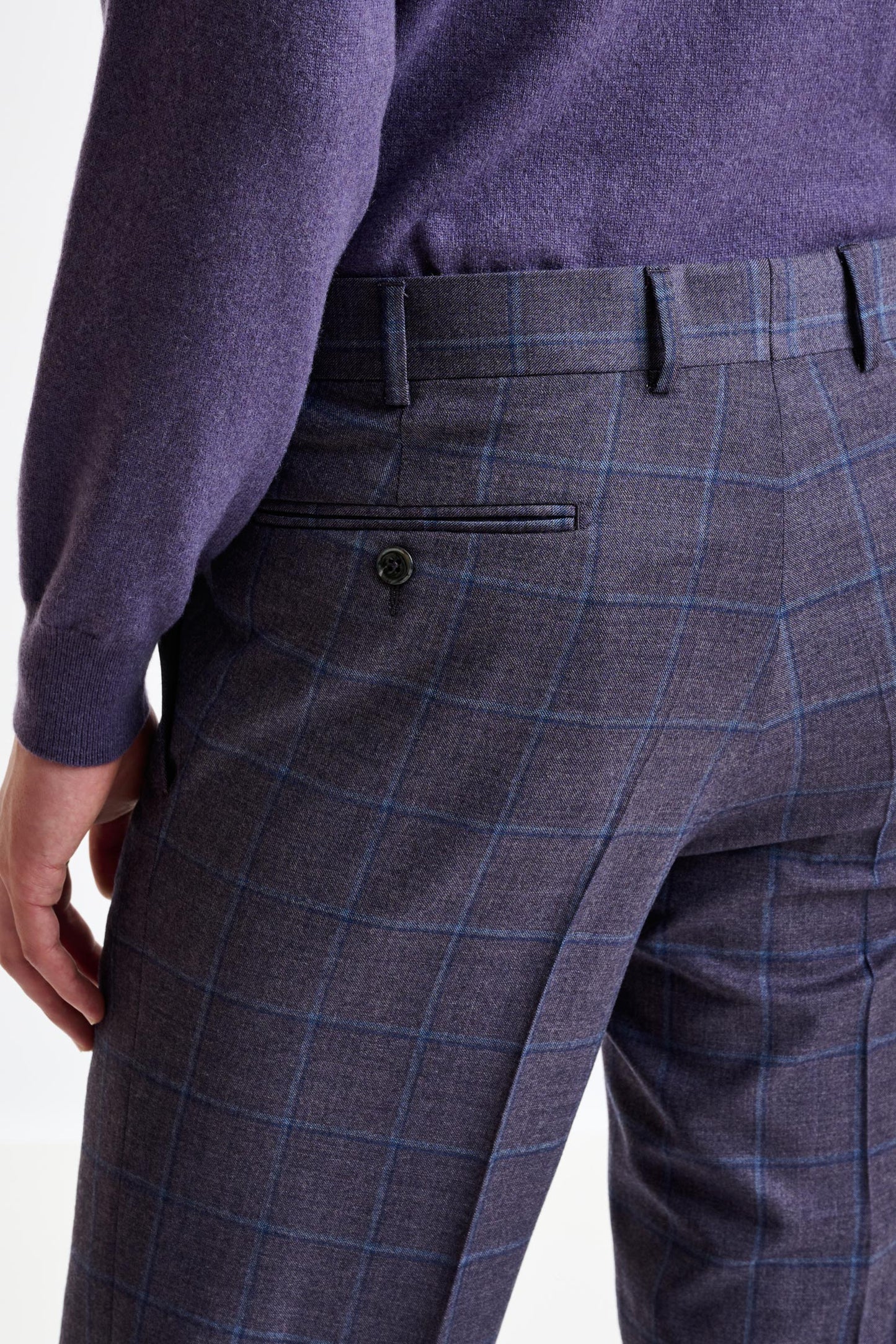 Light Purple Super 130's Wool Farley Trouser Hybrid