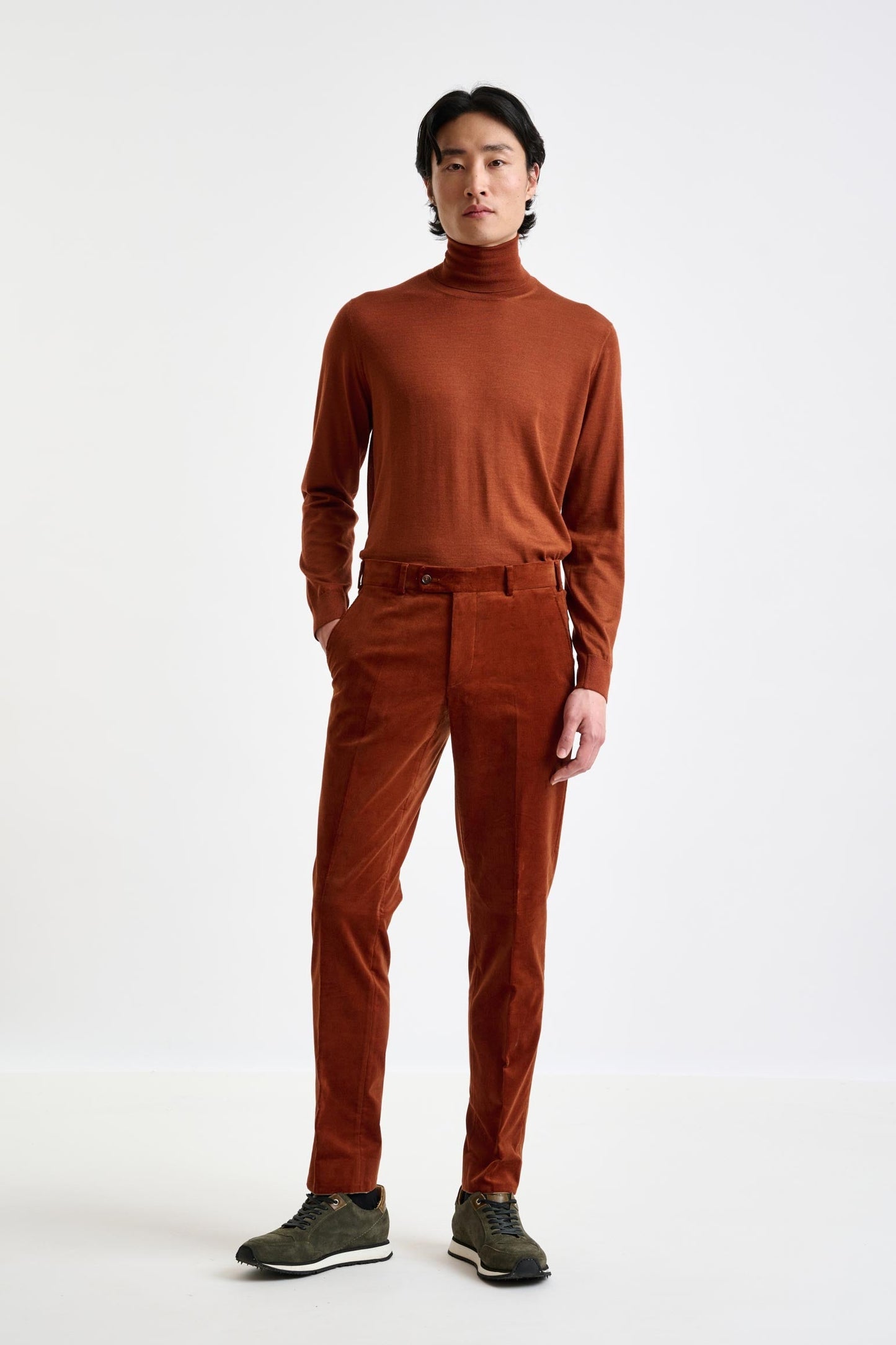 Brown Cotton Gibbet Trouser Corduroy