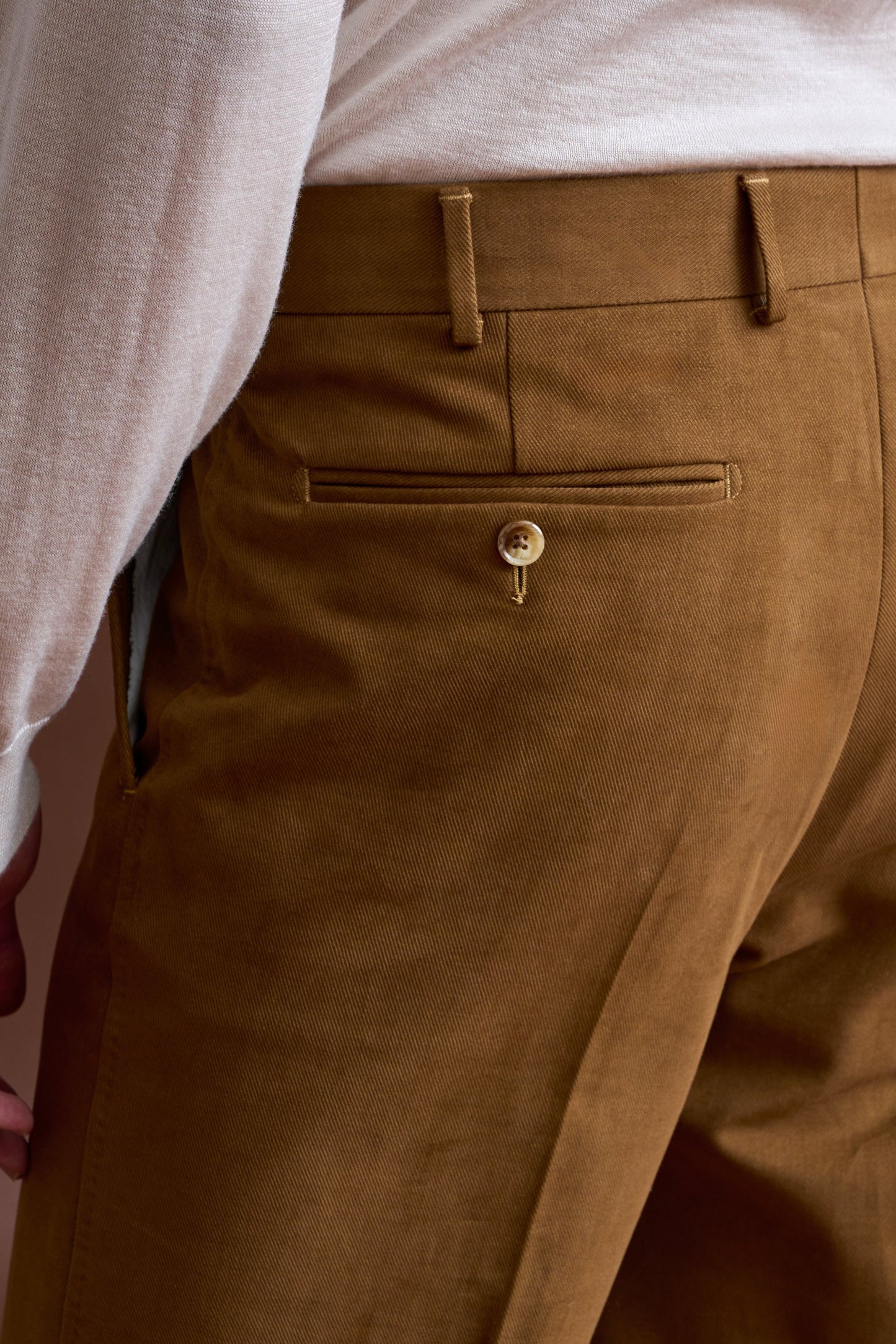 Brown Cotton & Cashmere Farley Trouser