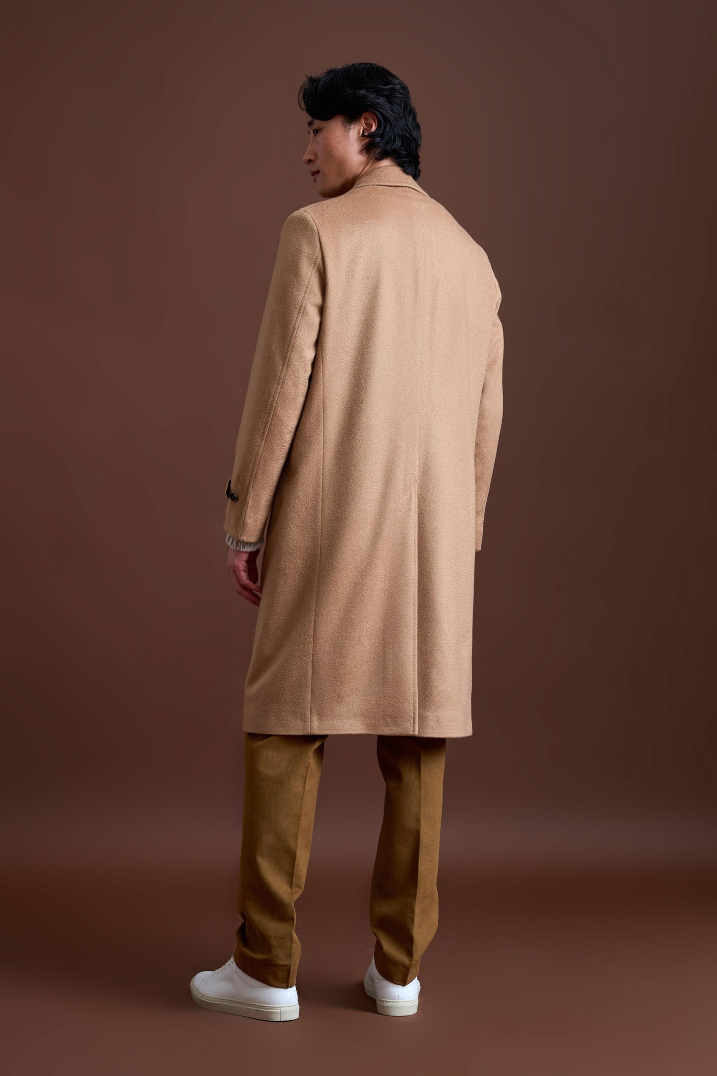 Light Brown 100% Cashmere Sheffield Overcoat Zeus