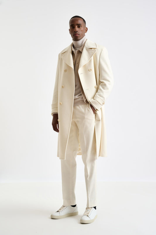 Beige Wool Sheffield Overcoat Zeus