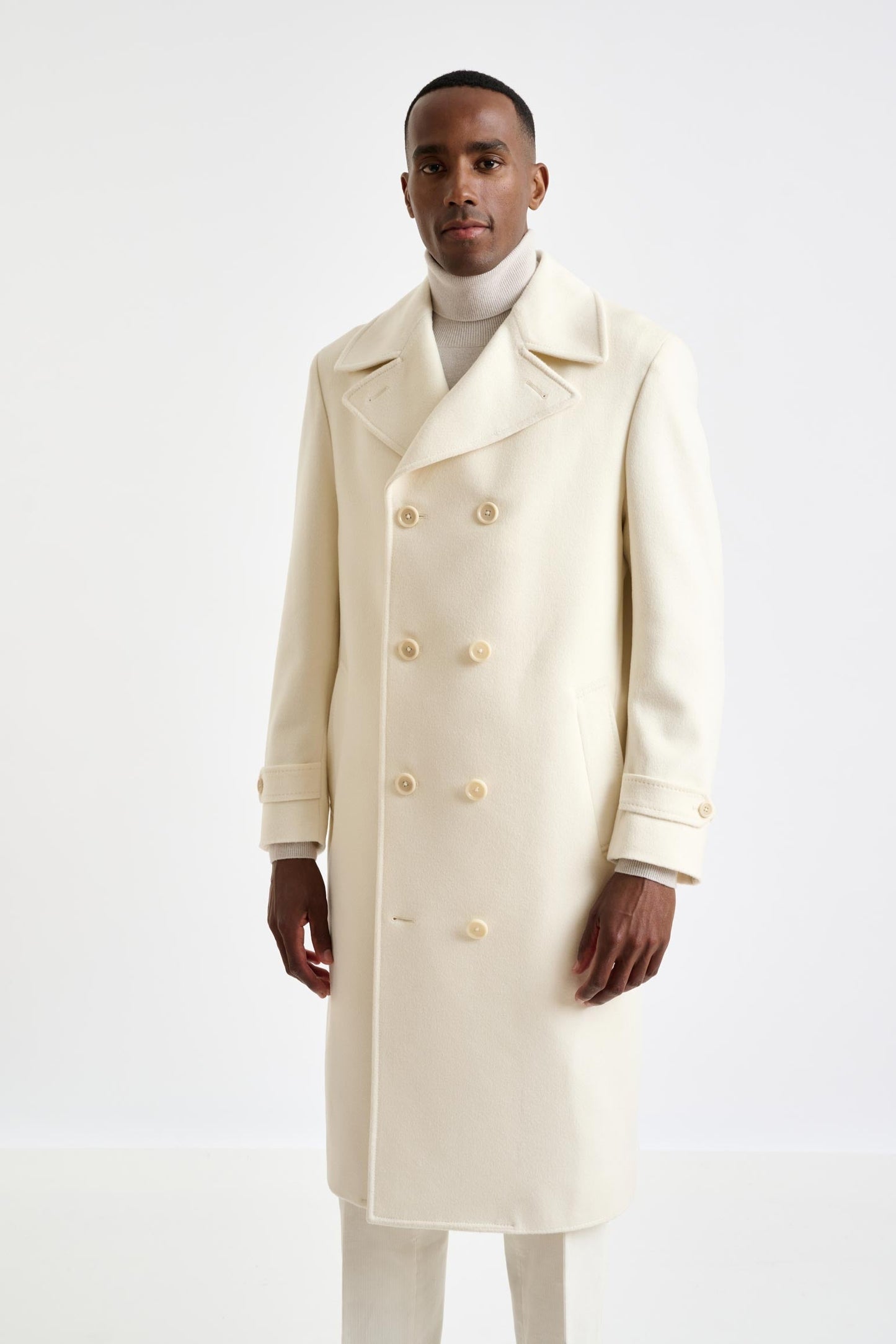 Beige Wool Sheffield Overcoat Zeus