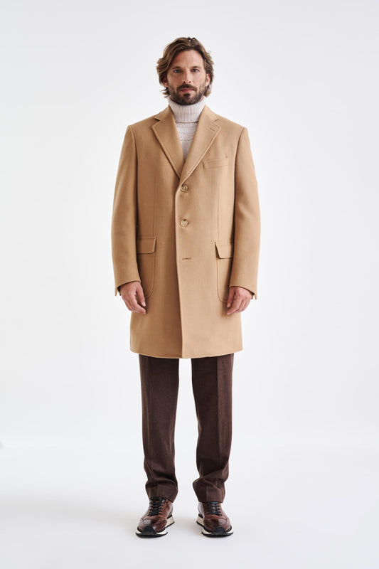 Camel Wool Lincoln Overcoat Zeus