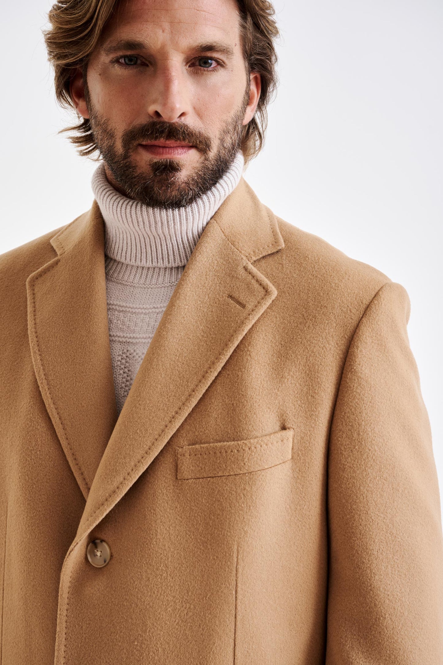 Camel Wool Lincoln Overcoat Zeus