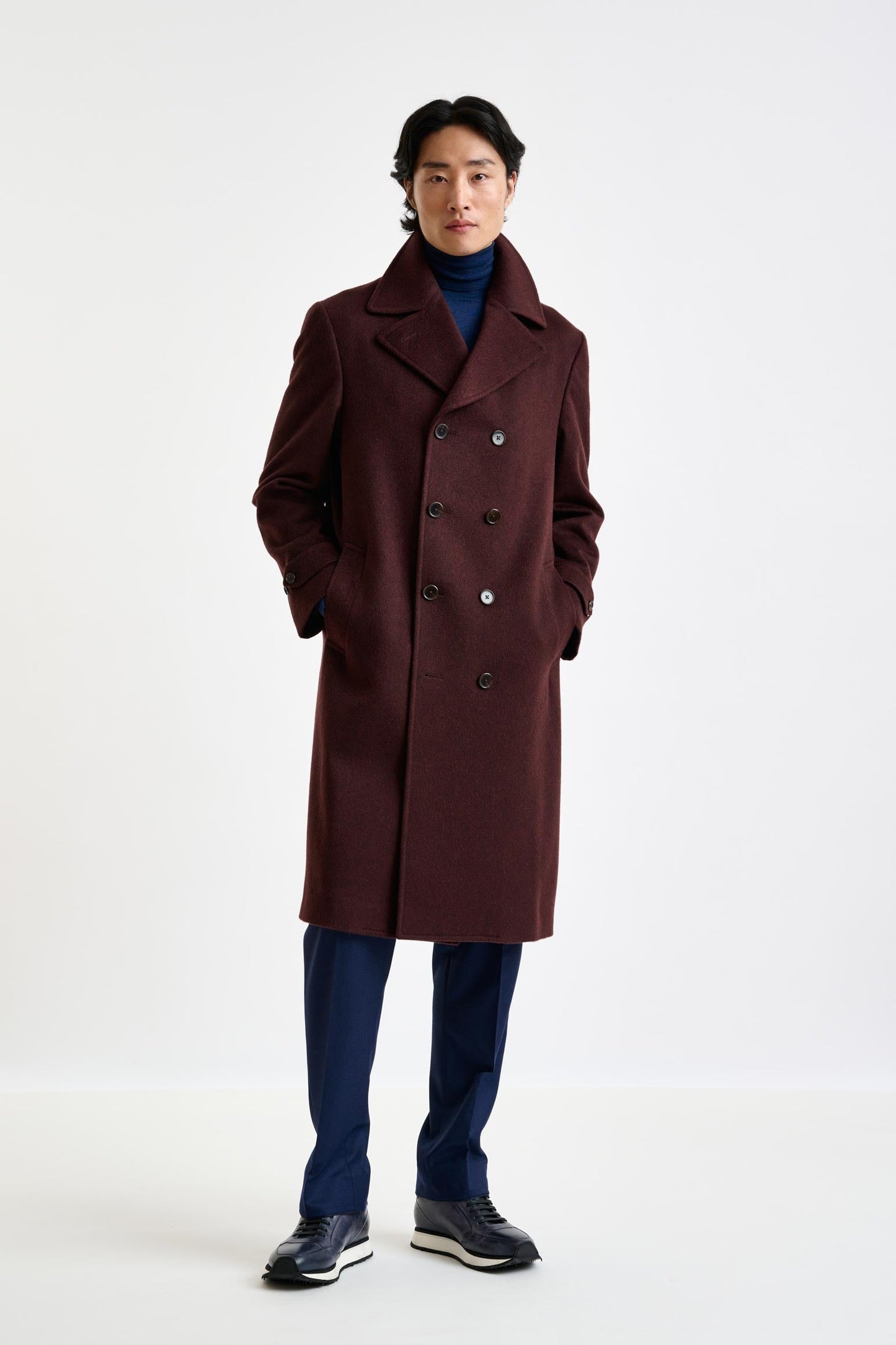 Red 100% Cashmere Sheffield Overcoat Zeus