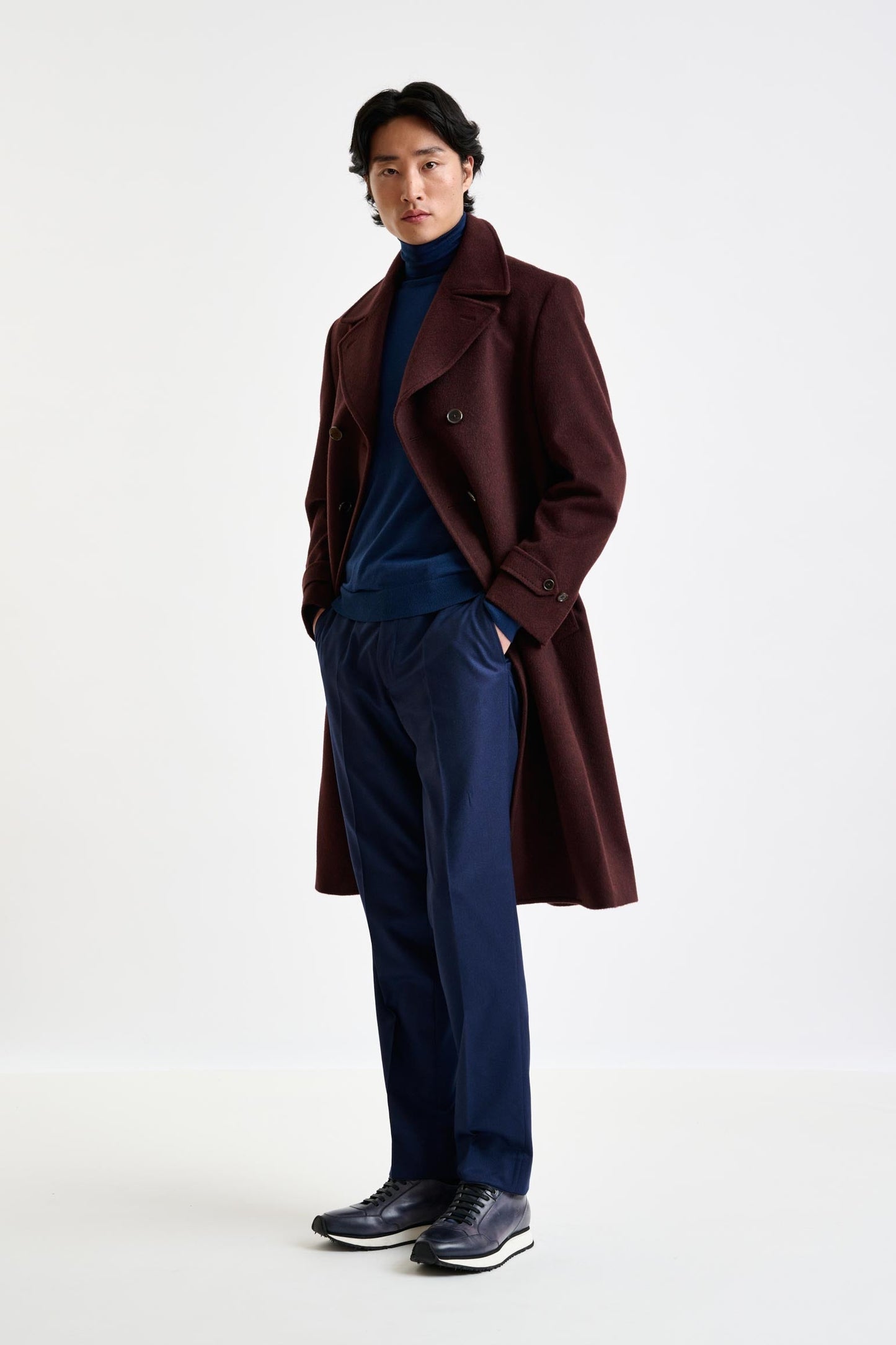 Red 100% Cashmere Sheffield Overcoat Zeus