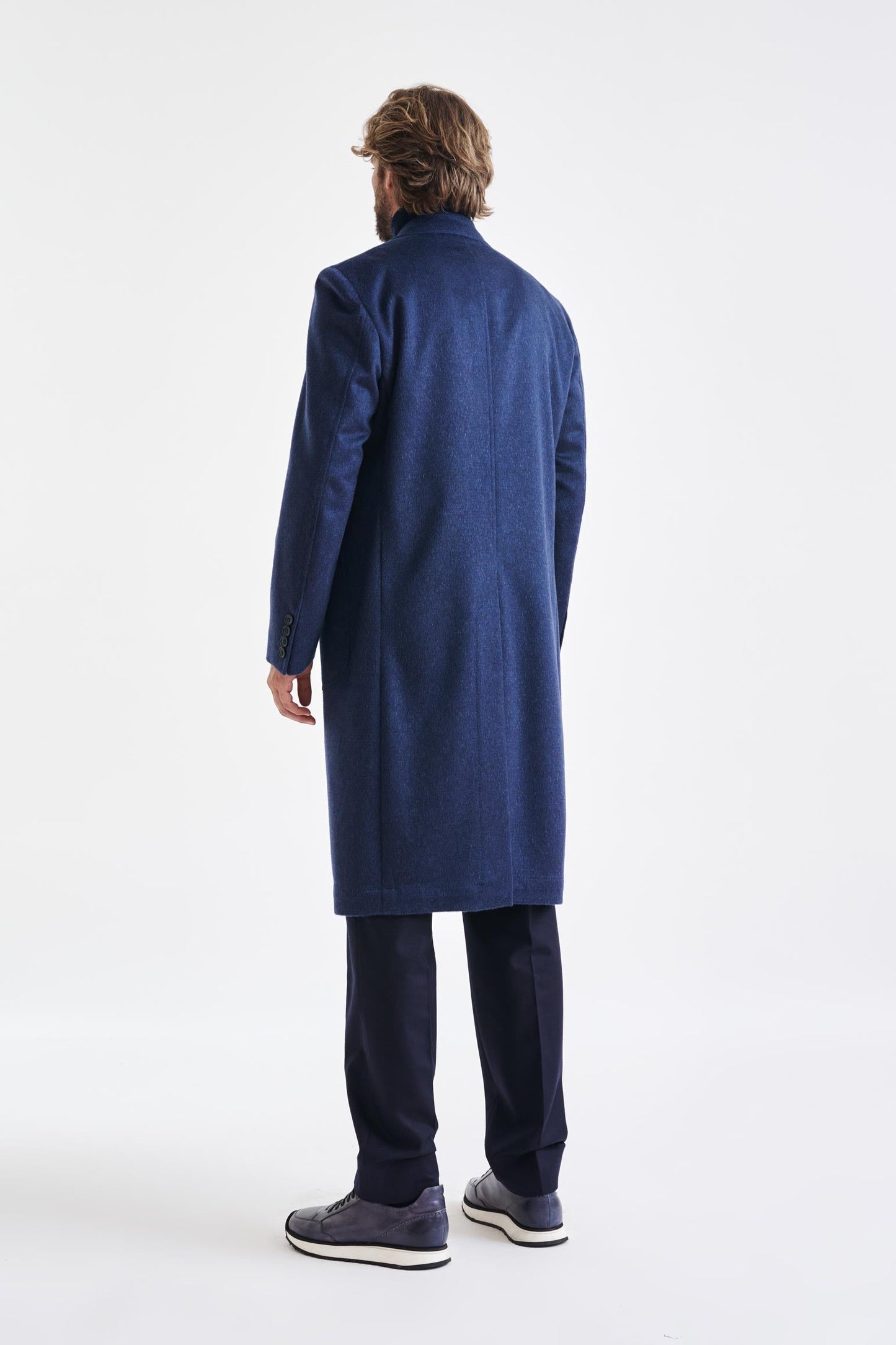 Blue Wool Lincoln Overcoat Zeus