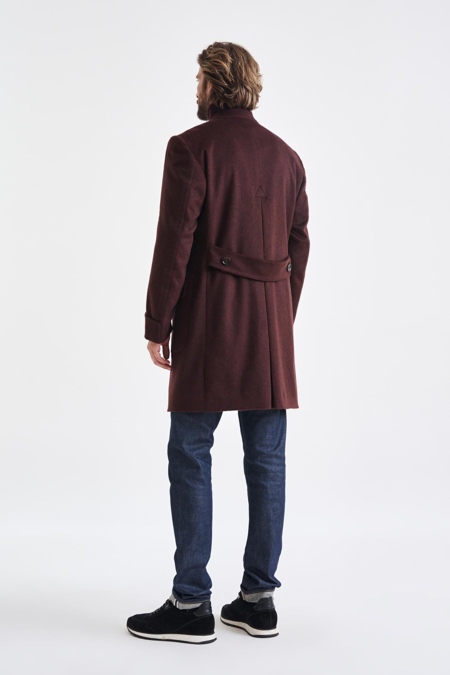 Red 100% Cashmere Winchester Overcoat Zeus